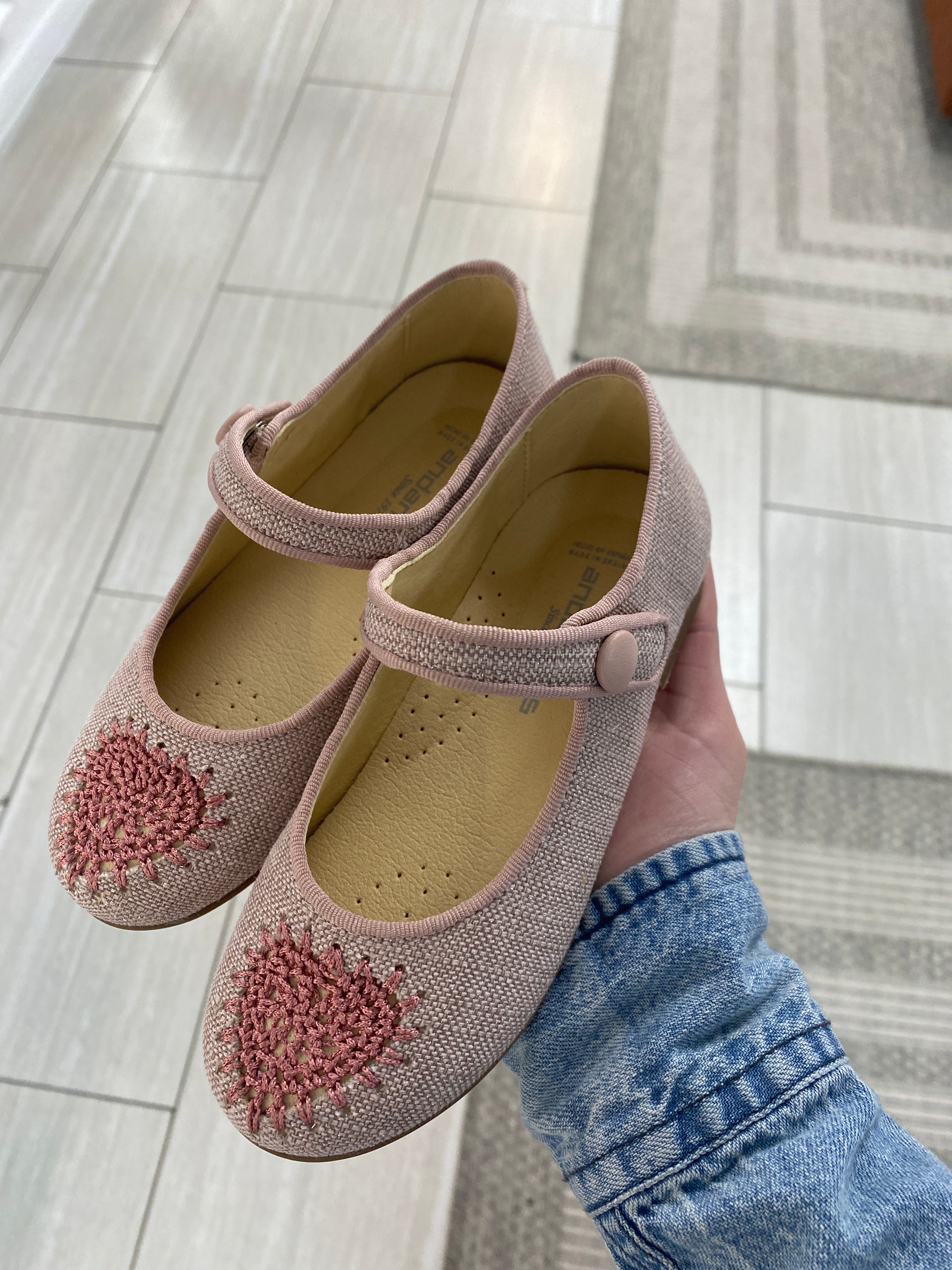 Pink Crochet Heart Mary Jane Shoes for Women - Cute & Comfortable Flats for Casual Wear, Date Night, and Summer Outfits