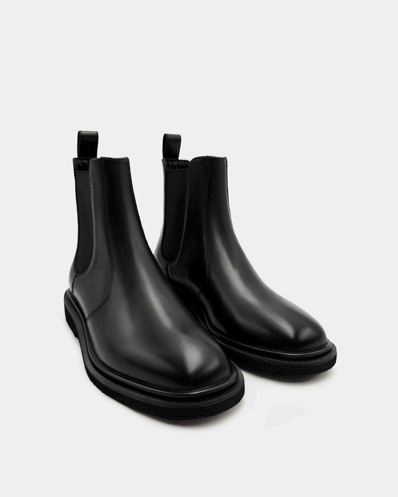 Premium Black Brushed Leather Chelsea Boots for Men - Waterproof Ankle Boots with Elastic Side Gussets - Perfect for Casual Wear, Office & Outdoor Activities