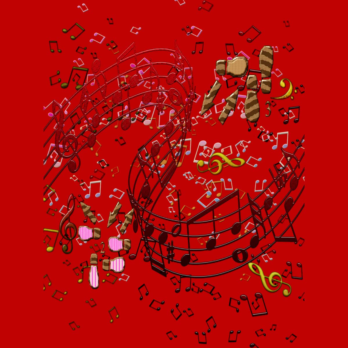 Design By Humans Men's Music Dance Pop Graphic T-Shirt by Chublac - Soft Cotton Tee for Concerts, Parties & Casual Wear