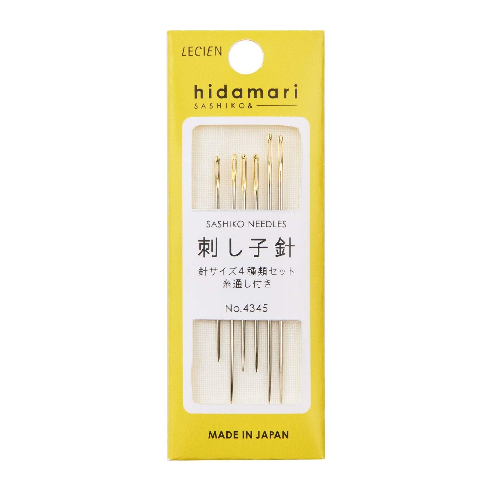 Premium Sashiko Needles by Lecien Japan - High-Quality Japanese Embroidery Needles for Hand Sewing, Quilting & Fabric Crafts - Perfect for DIY, Boro Stitching & Textile Art Projects