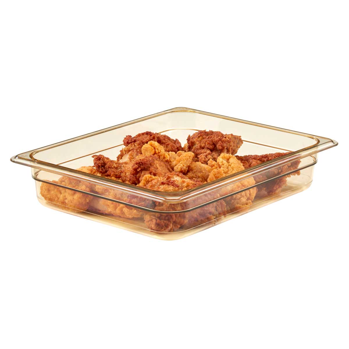 Cambro 22HP150 1/2 Size High Heat Food Pan - Amber, 2.5