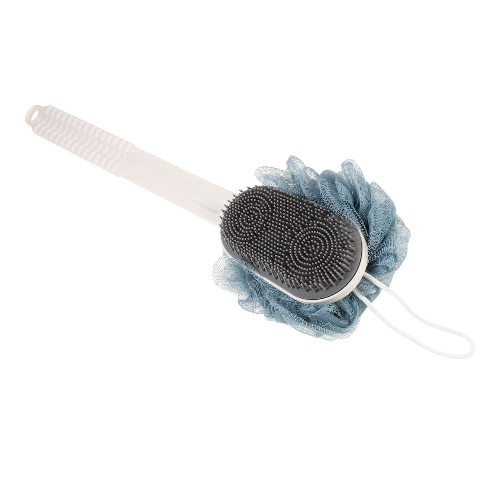 FOMIYES Long Handle Bath Brush with Soft Flexible Bristles - Exfoliating Body Scrubber for Shower & Bath - Back Scrubber for Women & Men - Perfect for Hard-to-Reach Areas & Deep Cleansing