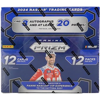 2024 Panini Prizm NASCAR Racing Hobby Box - 24 Packs with Exclusive Cards for Collectors & Fans - Perfect for Trading, Displaying & Racing Memorabilia Collections