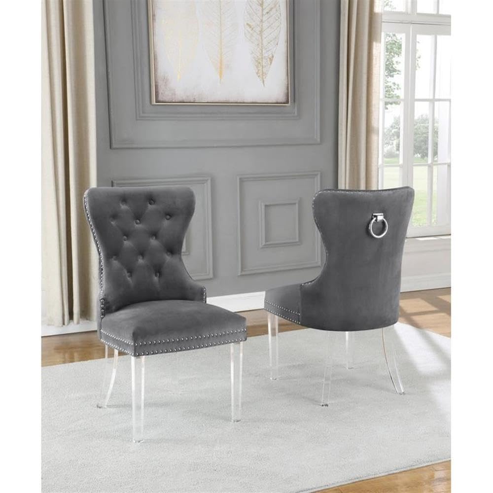 Premium Dark Gray Dining Chairs Set - High-Quality Modern Furniture for Home & Restaurant Use