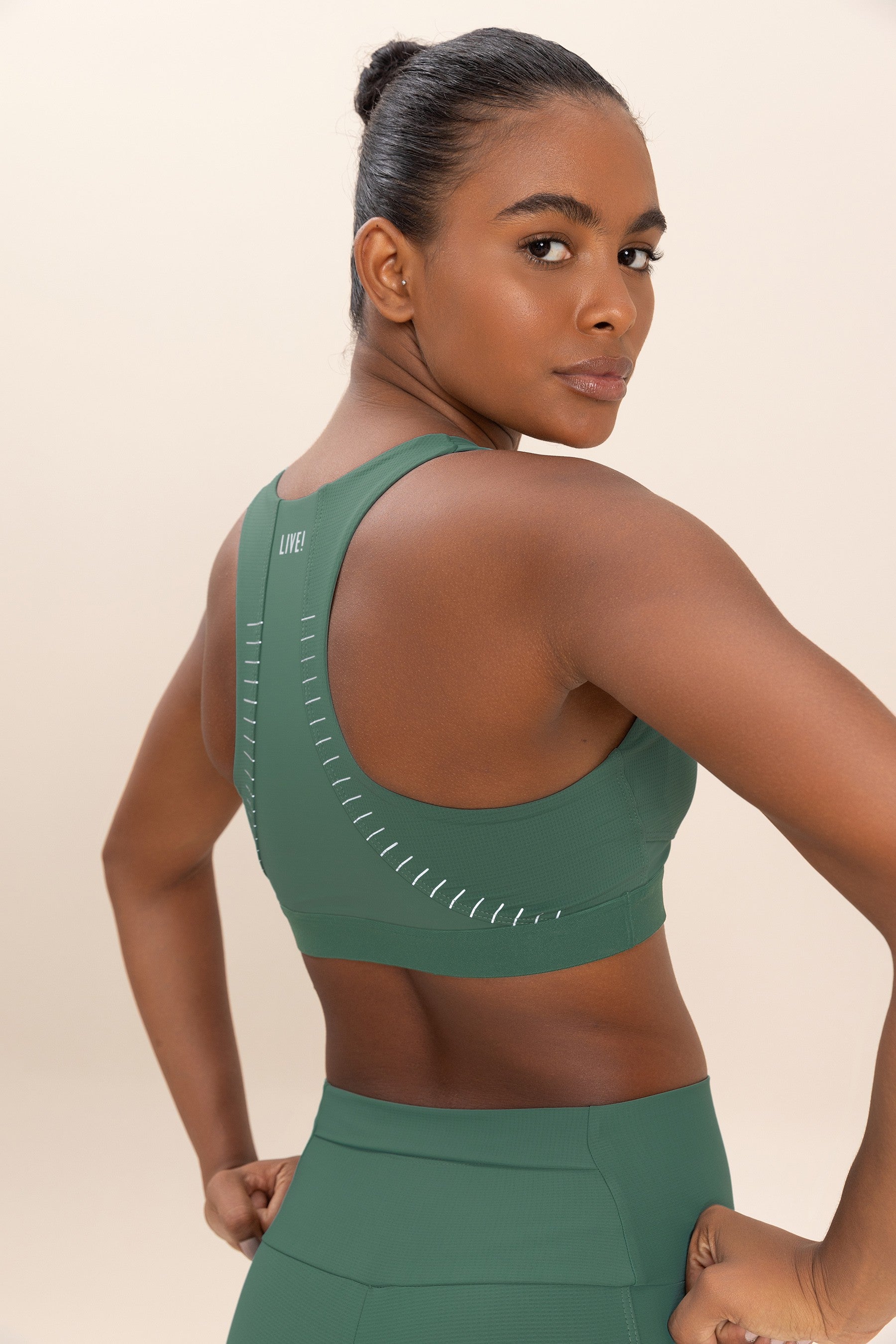 Reflex Speed Pea Sports Bra for Women - High Impact Workout, Running, Yoga & Gym - Moisture Wicking & Breathable Activewear Top