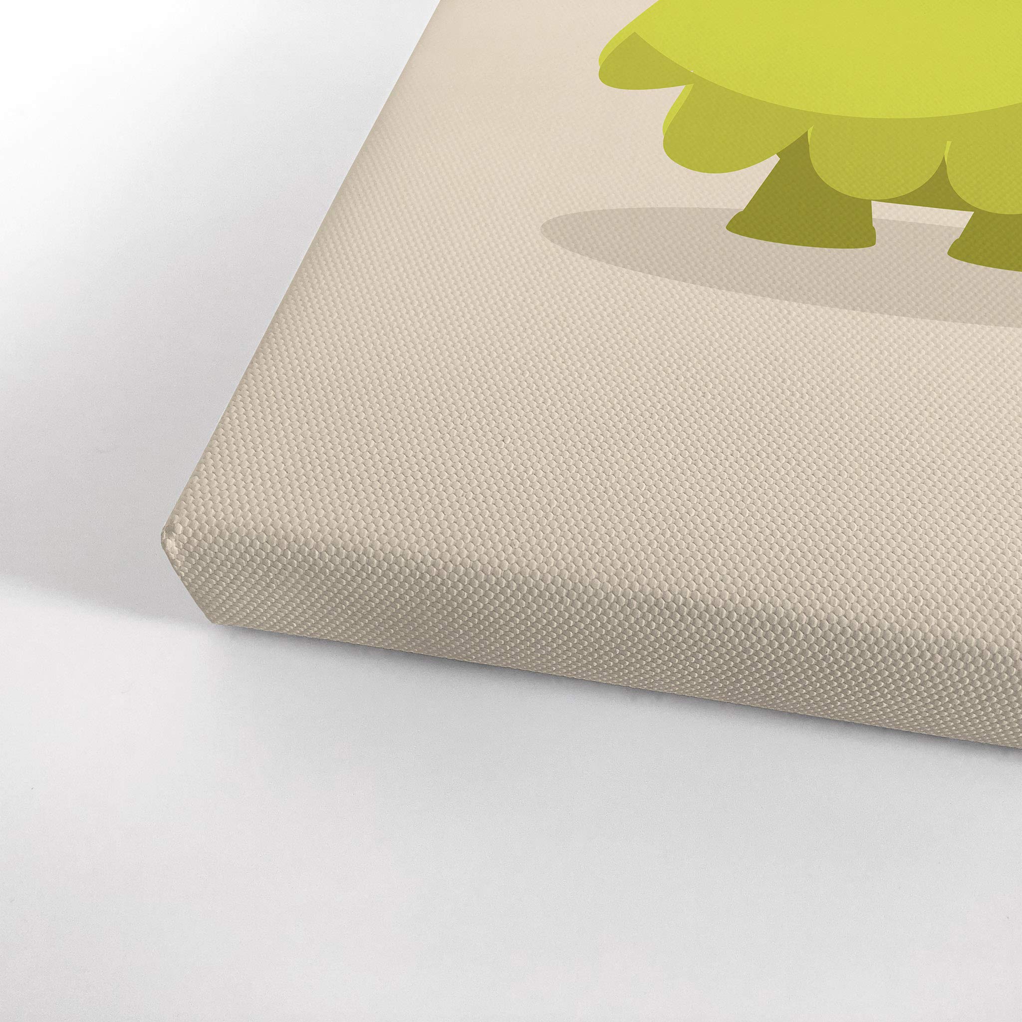 Lovely Green Monster Canvas Print - Kids Room Decor, Nursery Wall Art, Baby Room Decoration - Ready to Hang 28x19 Inch - Made in USA | Perfect for Playrooms, Bedrooms & Birthday Gifts