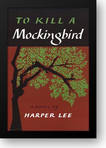 To Kill a Mockingbird Framed Art Print 28x40 - Classic Book Cover Wall Decor for Living Room, Library & Office - Harper Lee Novel Literary Gift