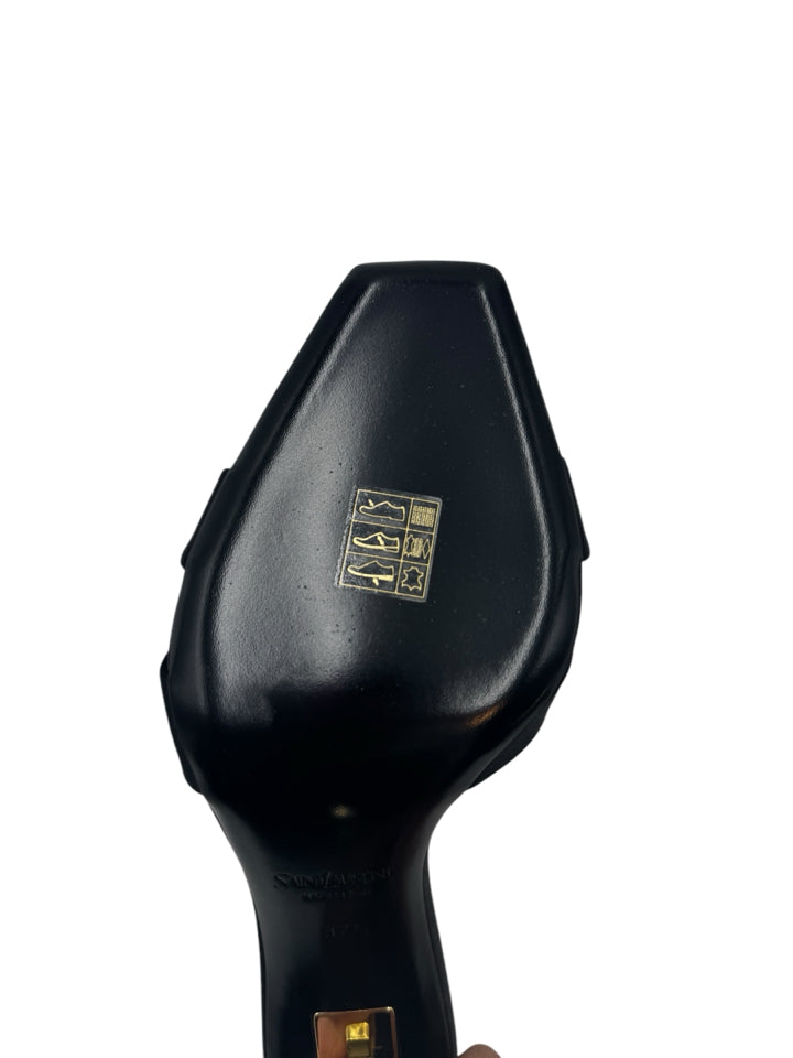 YSL Opyum 85 Mule Women's Shoes Size 37.5 (US 7.5) - Luxury High Heel Sandals for Parties, Weddings & Evening Events