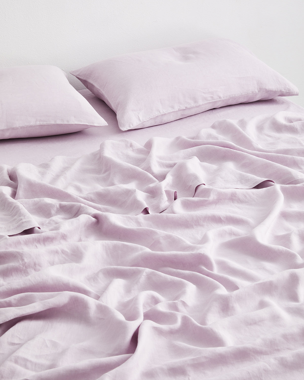 Premium 100% Flax Linen King Size Pillowcases Set of 2 - Soft & Breathable Lilac Bedding for Hot Sleepers - Perfect for Master Bedroom & Guest Room Luxury Decor