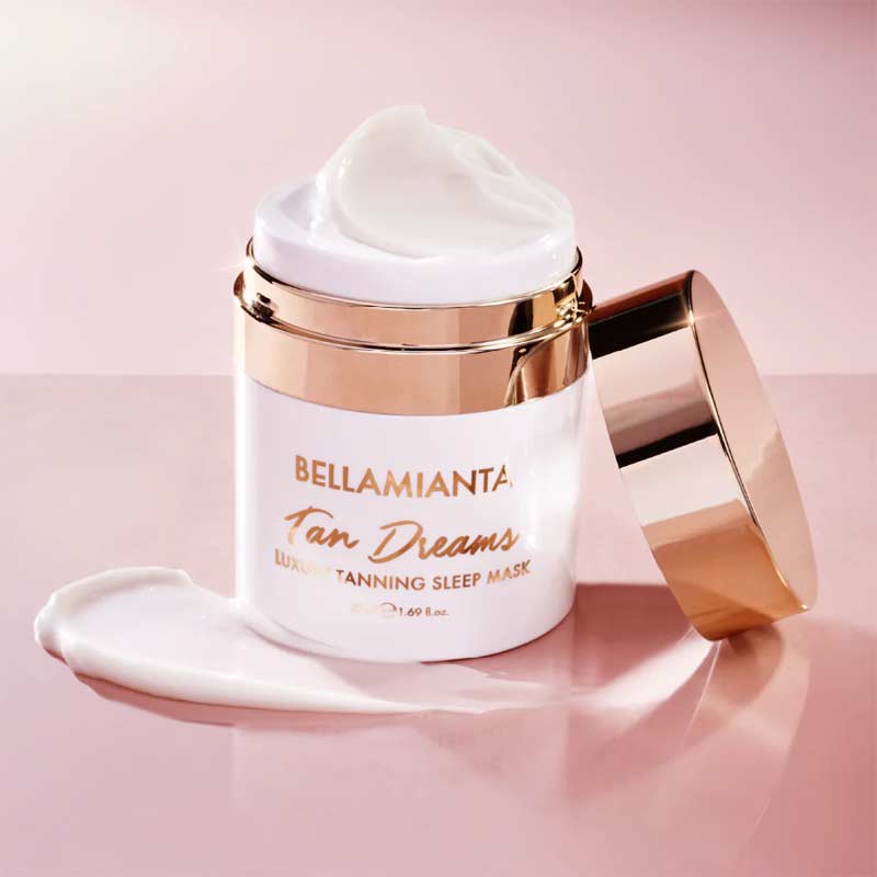 Bellamianta Tan Dreams Luxury Tanning Sleep Mask - Overnight Self Tanner for Natural Glow | Perfect for Nighttime Tanning & Skin Hydration