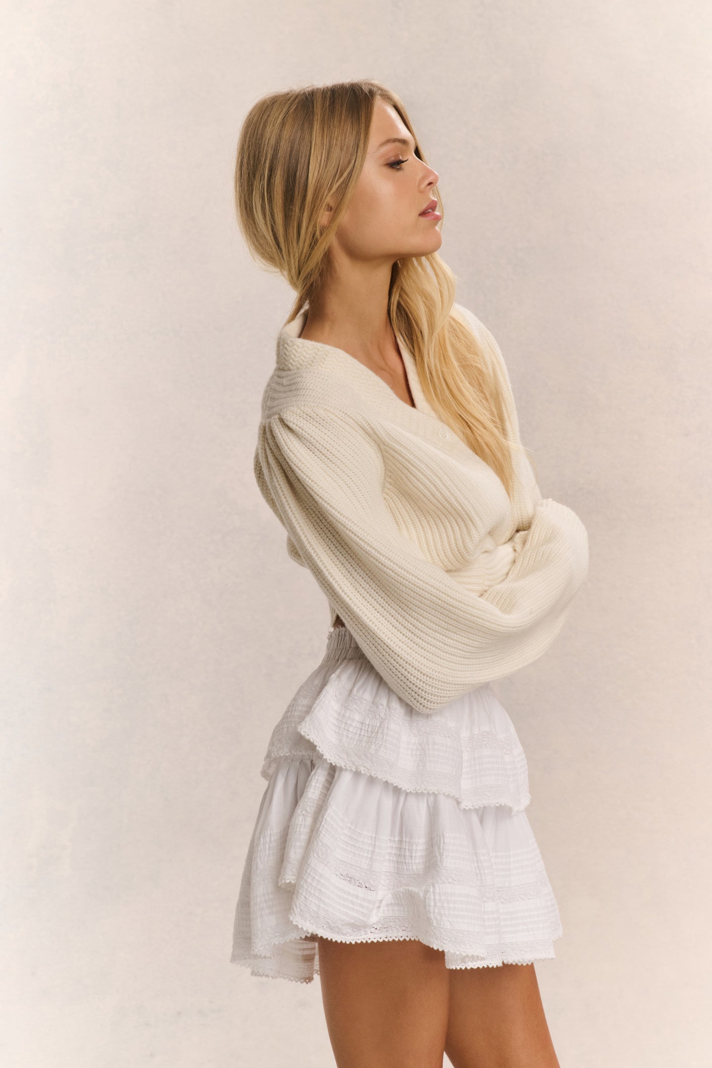 Avignon V Neck Crop Cardigan for Women - Soft Chunky Knit Open Front Sweater - Perfect for Fall, Winter & Layering Outfits