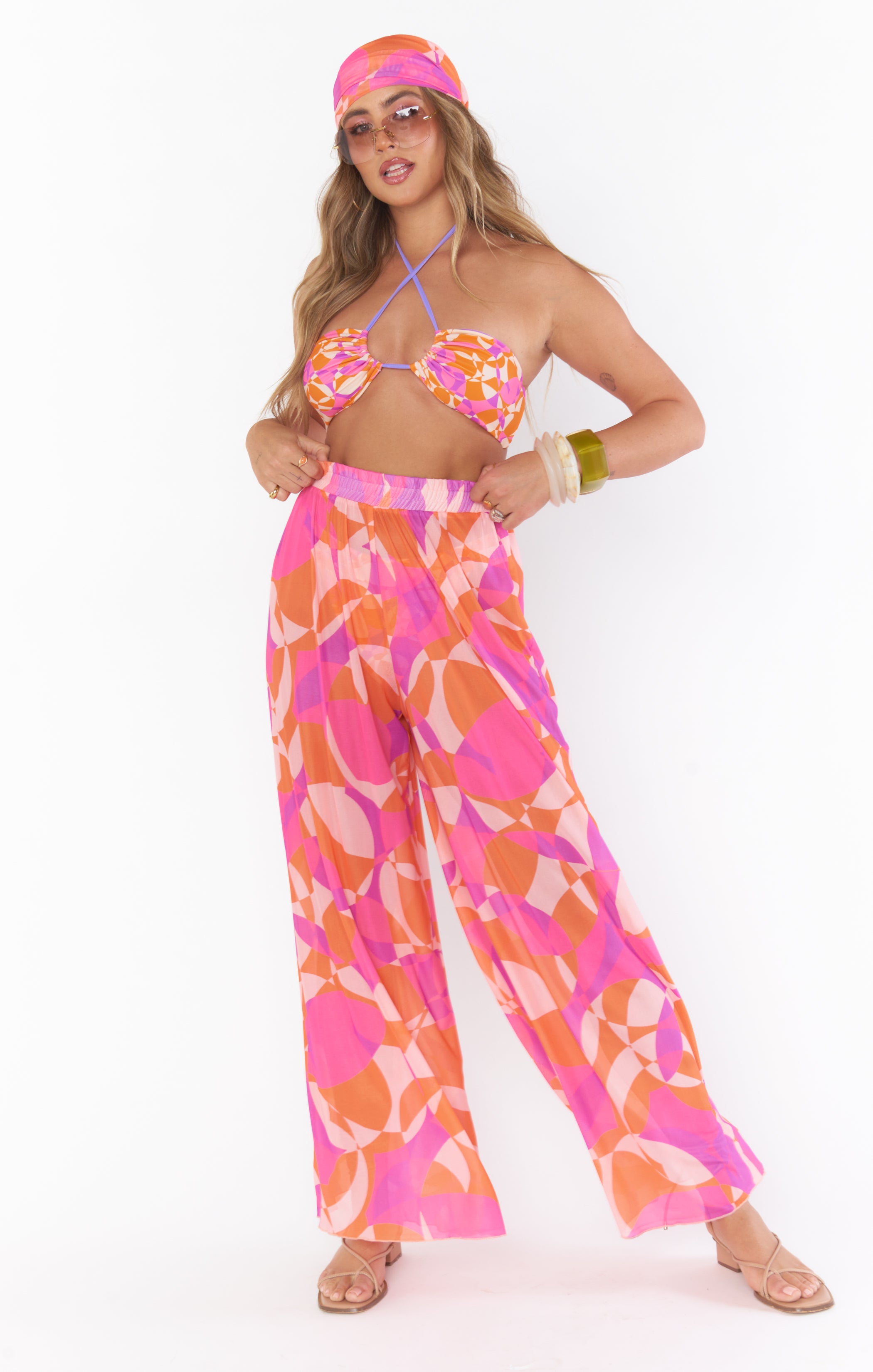 Jet Setter Pants for Women - Stylish Sunset Daiquiri Color Travel Pants | Comfortable & Lightweight for Flights, Vacations & Casual Wear