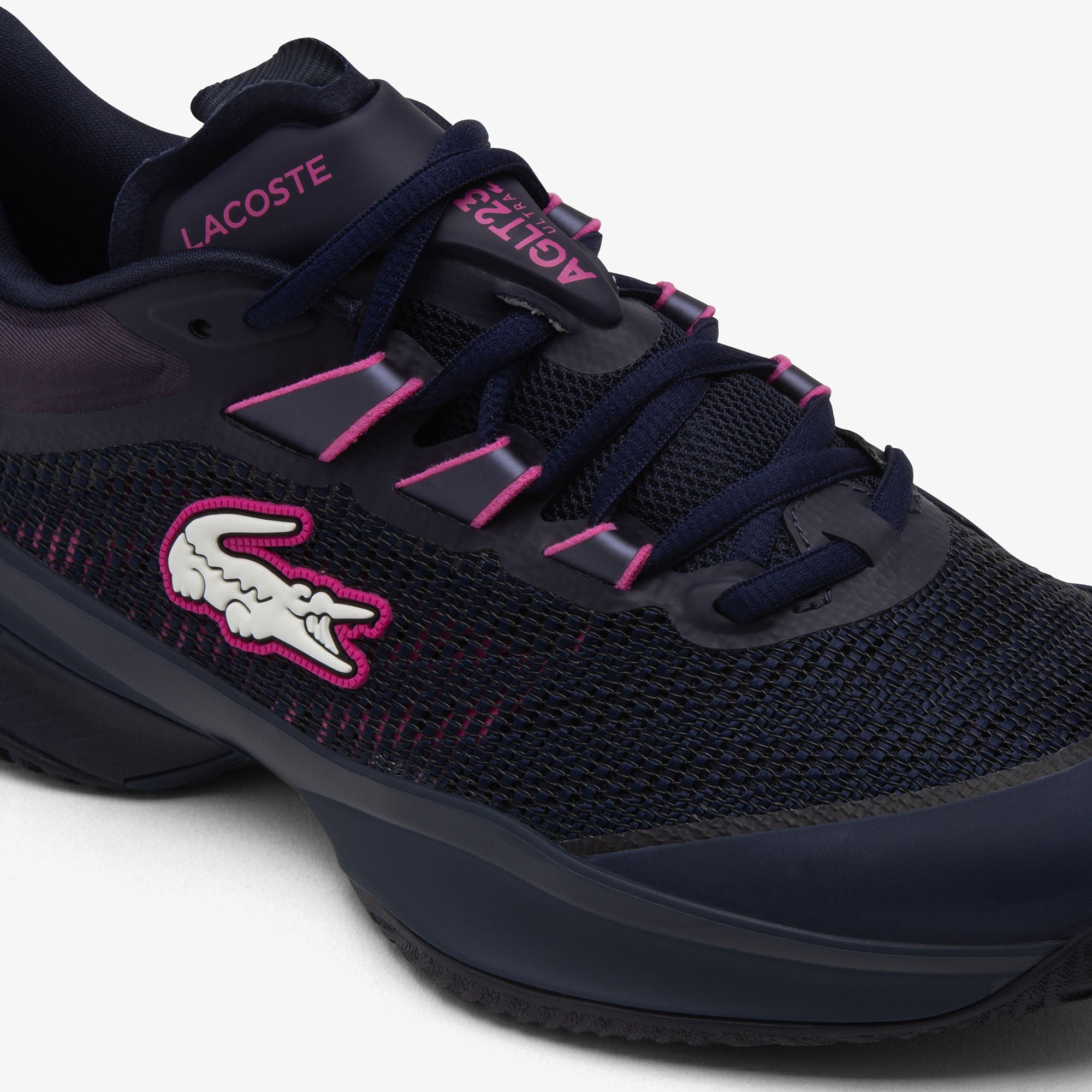 Lacoste Women's AG LT23 Ultra Sneakers - Navy & Pink Running Shoes for Women - Comfortable Walking & Gym Workout Shoes