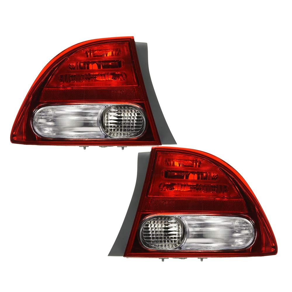 EPIC LIGHTING OE Style Halogen Tail Lights Assembly Replacement for 2009-2011 Honda Civic (Pair) - Compatible with Part Numbers HO2818138, HO2819138, 33551SNAA51, 33501SNAA51 - Perfect for Night Driving and Enhanced Vehicle Safety