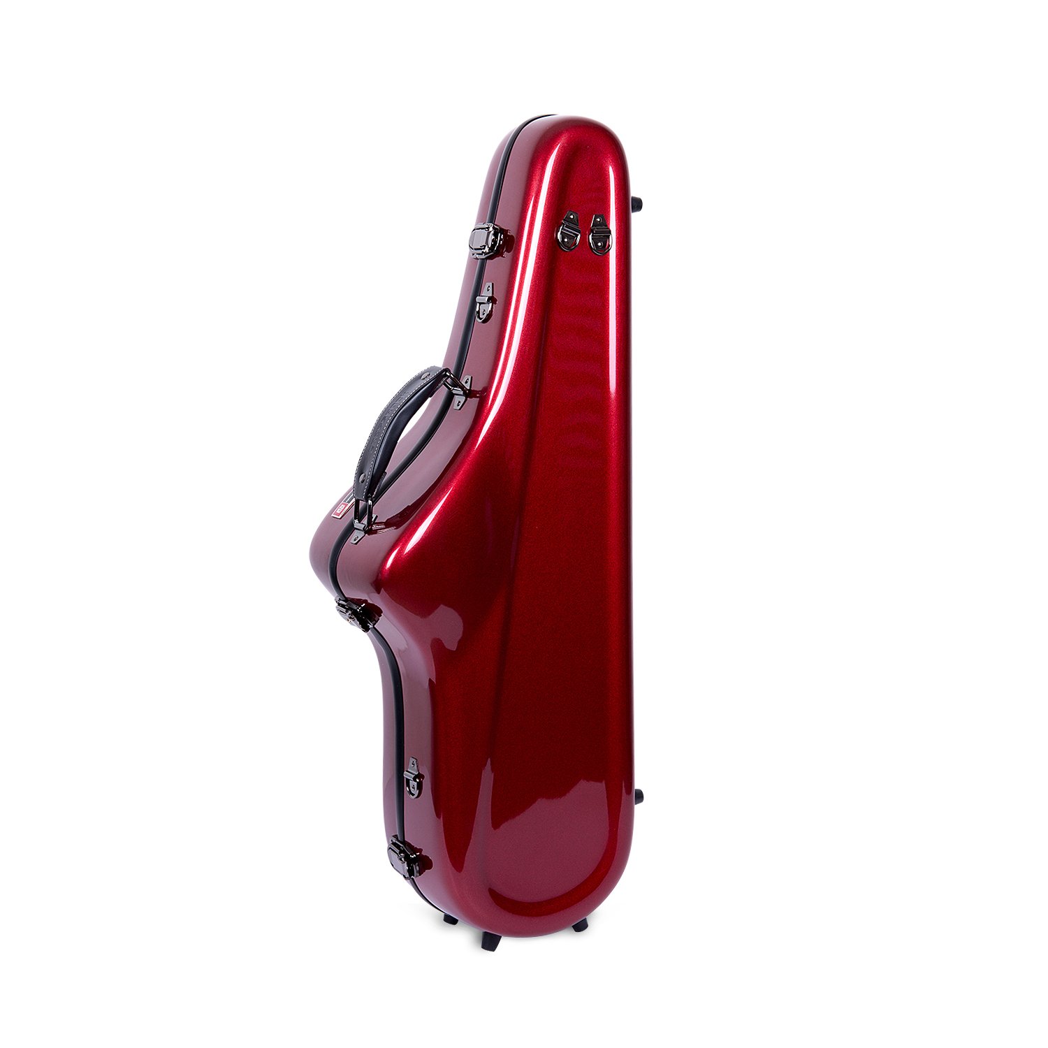 Premium Crossrock Tenor Saxophone Case - Durable Fiberglass Hardshell with Adjustable Backpack Straps (Red) - Perfect for School Bands, Professional Musicians & Travel Protection