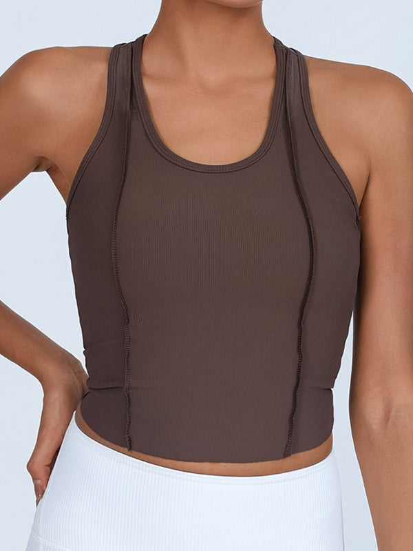 ZASUWA Women's Sexy U Neck Backless Tank Top - Perfect for Summer, Beach, and Night Out