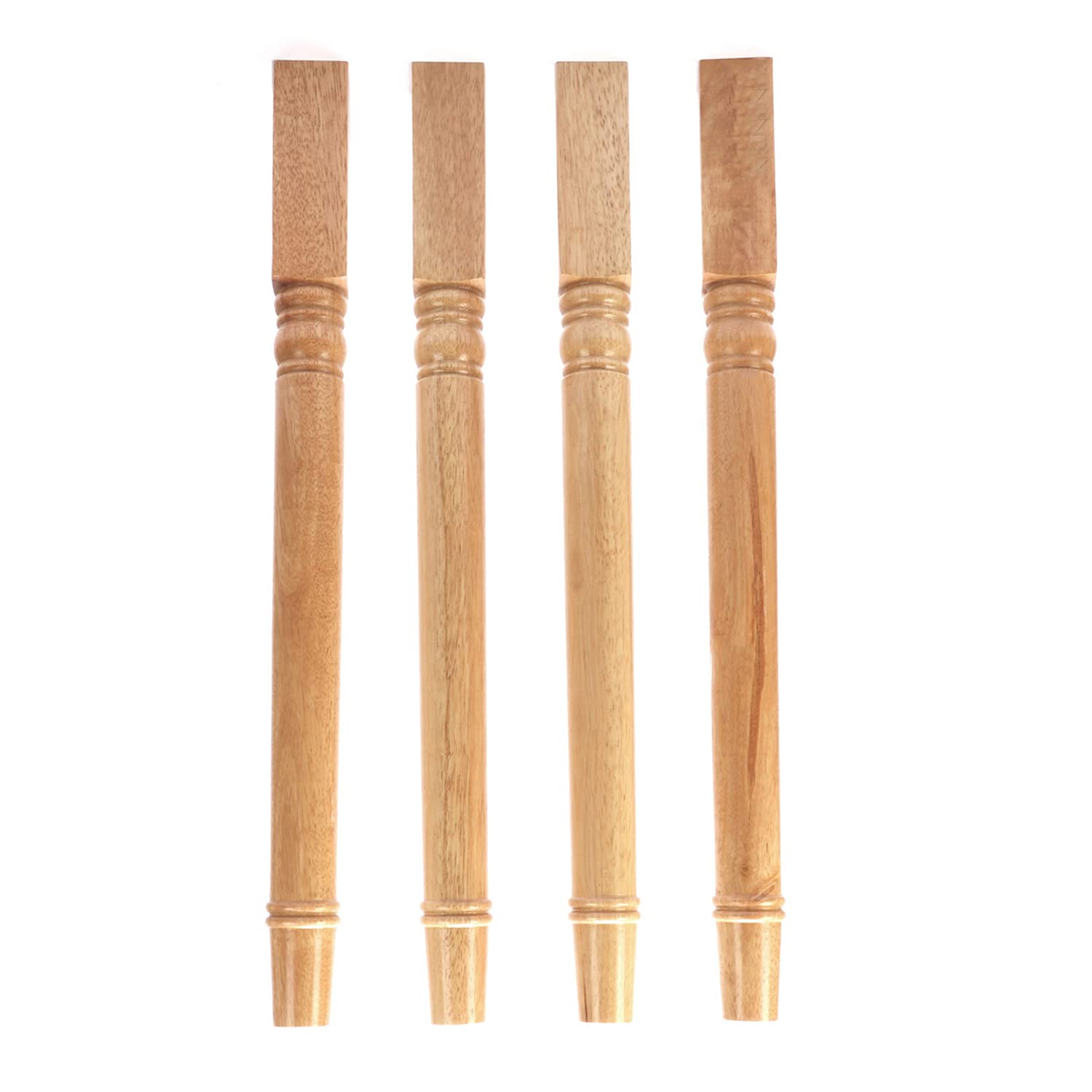 28 Inch Wooden Furniture Legs 4-Pack - Turned Farmhouse Style Table Legs for DIY Coffee Tables, Benches & Dining Tables - Varnish Coated Replacement Legs (Perfect for Home Decor, Rustic Furniture Projects & Table Repair)