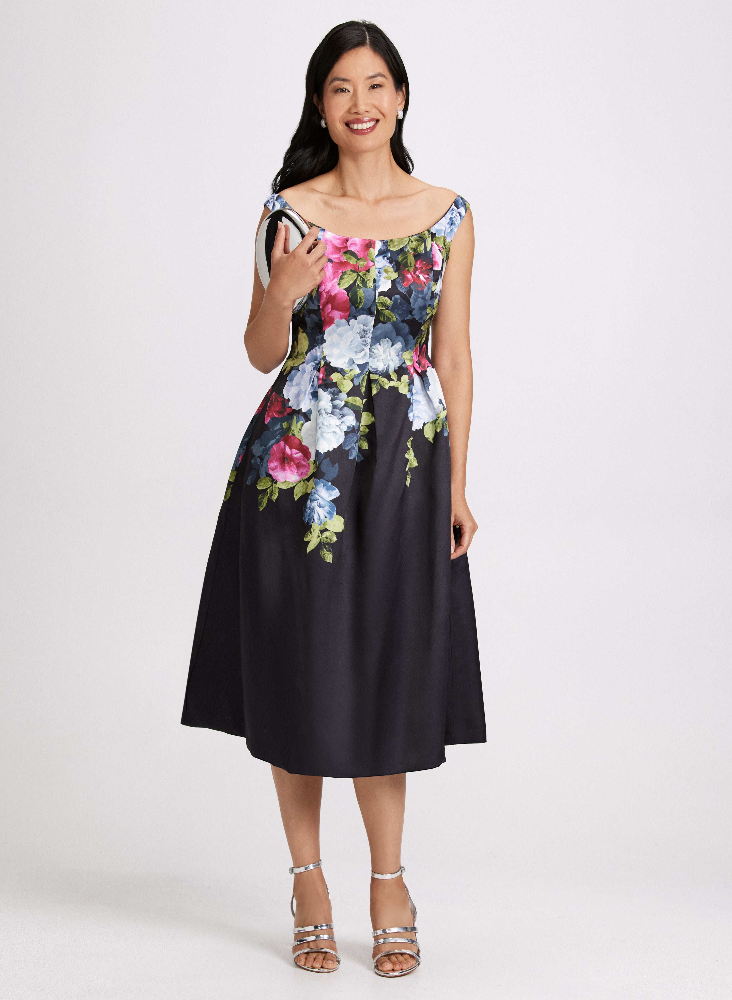 Floral Print Summer Dress for Women - Elegant Flowy Maxi Dress with V-Neck & Side Slits - Perfect for Beach, Vacation, and Casual Outings