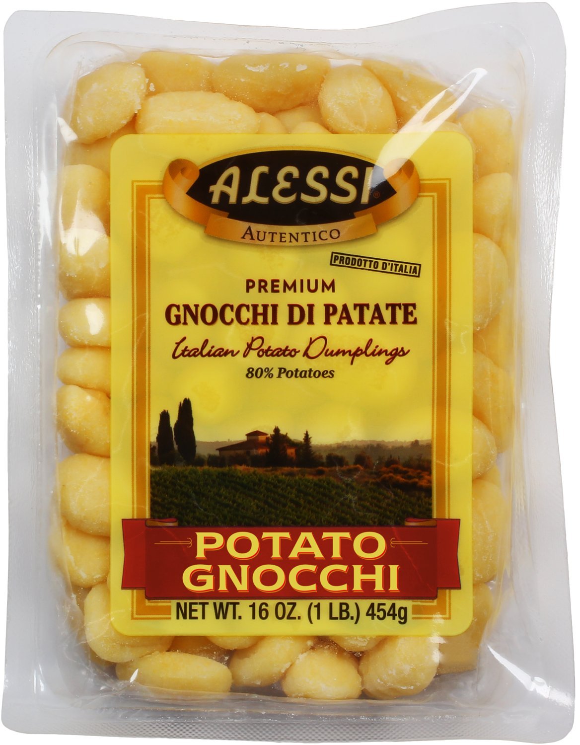 Alessi Potato Gnocchi Italian Pasta - 1 Pound (Pack of 12) - Authentic Homemade Style for Gourmet Cooking, Restaurant Meals & Family Dinners