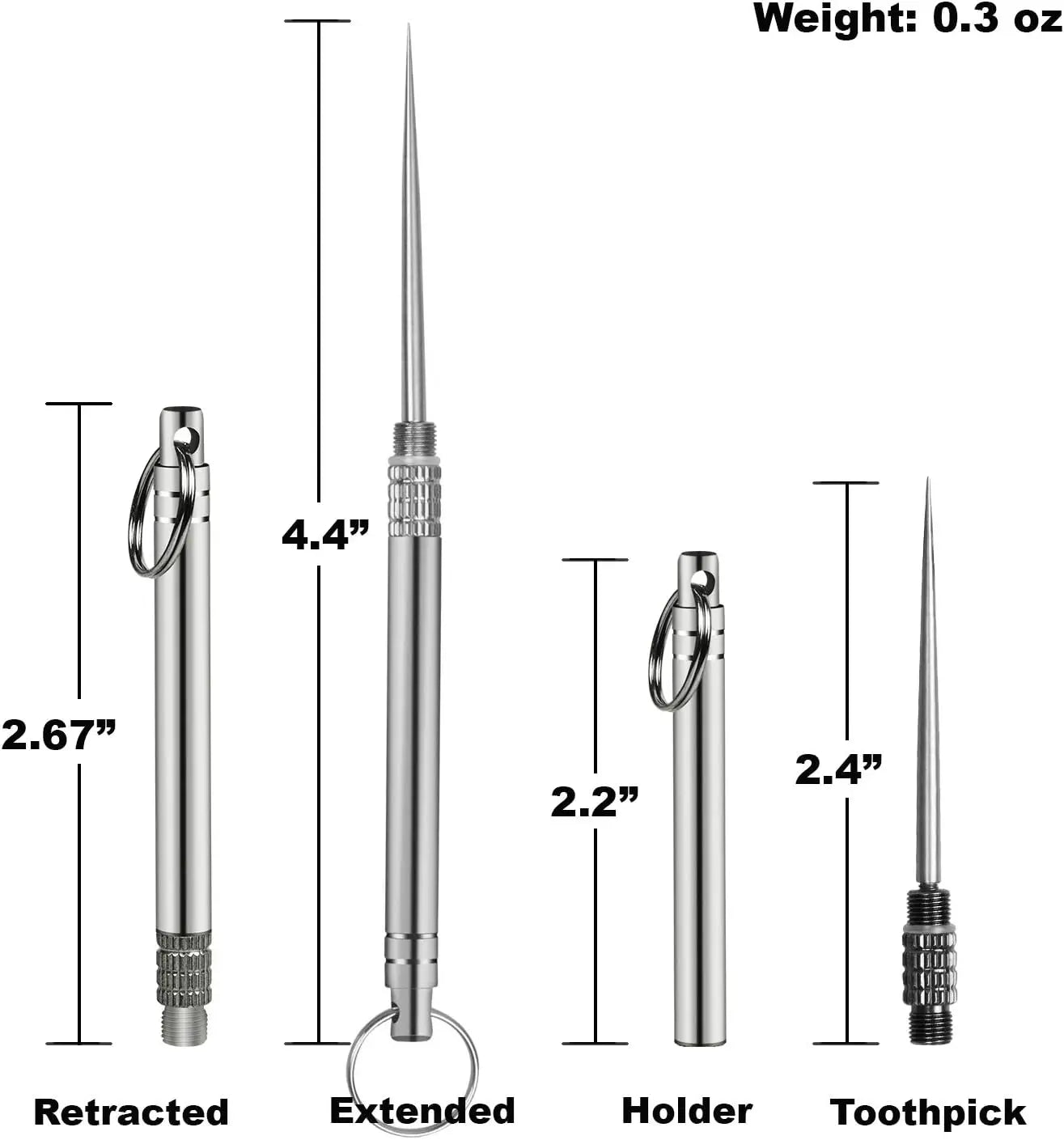 Premium Titanium Toothpicks – Ultra Durable, Rustproof & Waterproof for Travel, Camping, and Everyday Carry (EDC)