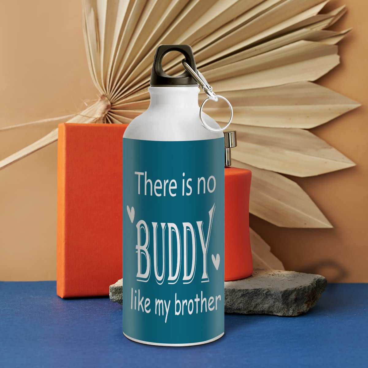 SKYTRENDS Rakhi Gift Hamper for Brother - Premium Rakhi Combo Set with Printed Sipper Bottle, Roli Chawal & Greeting Card (SB-152) - Perfect for Raksha Bandhan Celebrations & Brother's Day Gifting