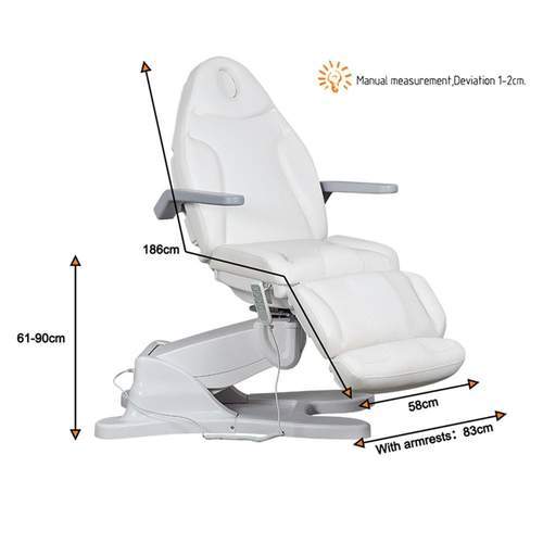 Electric Facial Bed Rotating Aesthetic Spa Chair with Paper Roller G904 - Professional Salon Facial Treatment Table for Skin Care & Massage