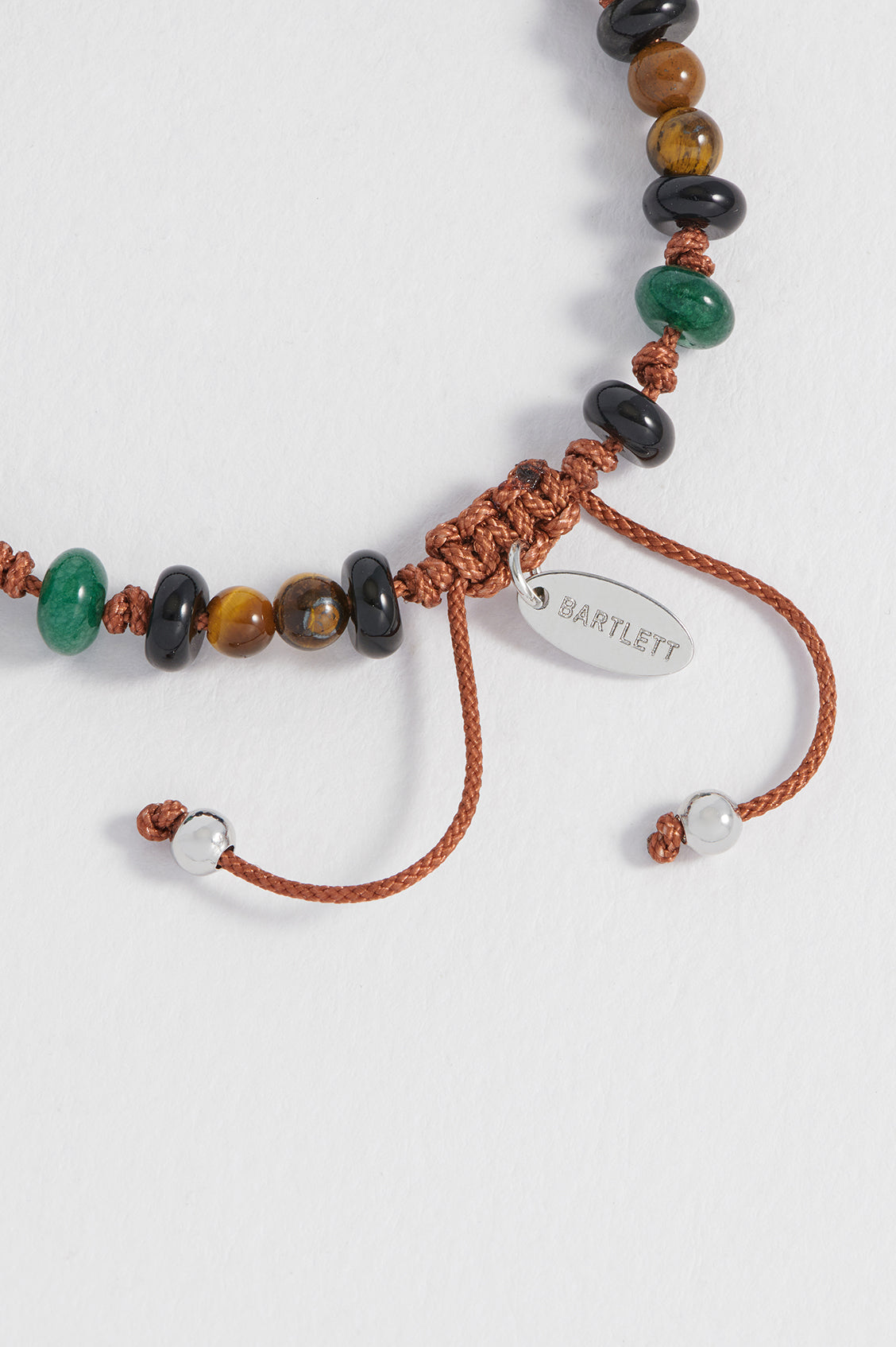 Gemstone Beaded Men's Bracelet with Adjustable Knot Slider - Perfect for Casual Wear, Gifts & Spiritual Healing