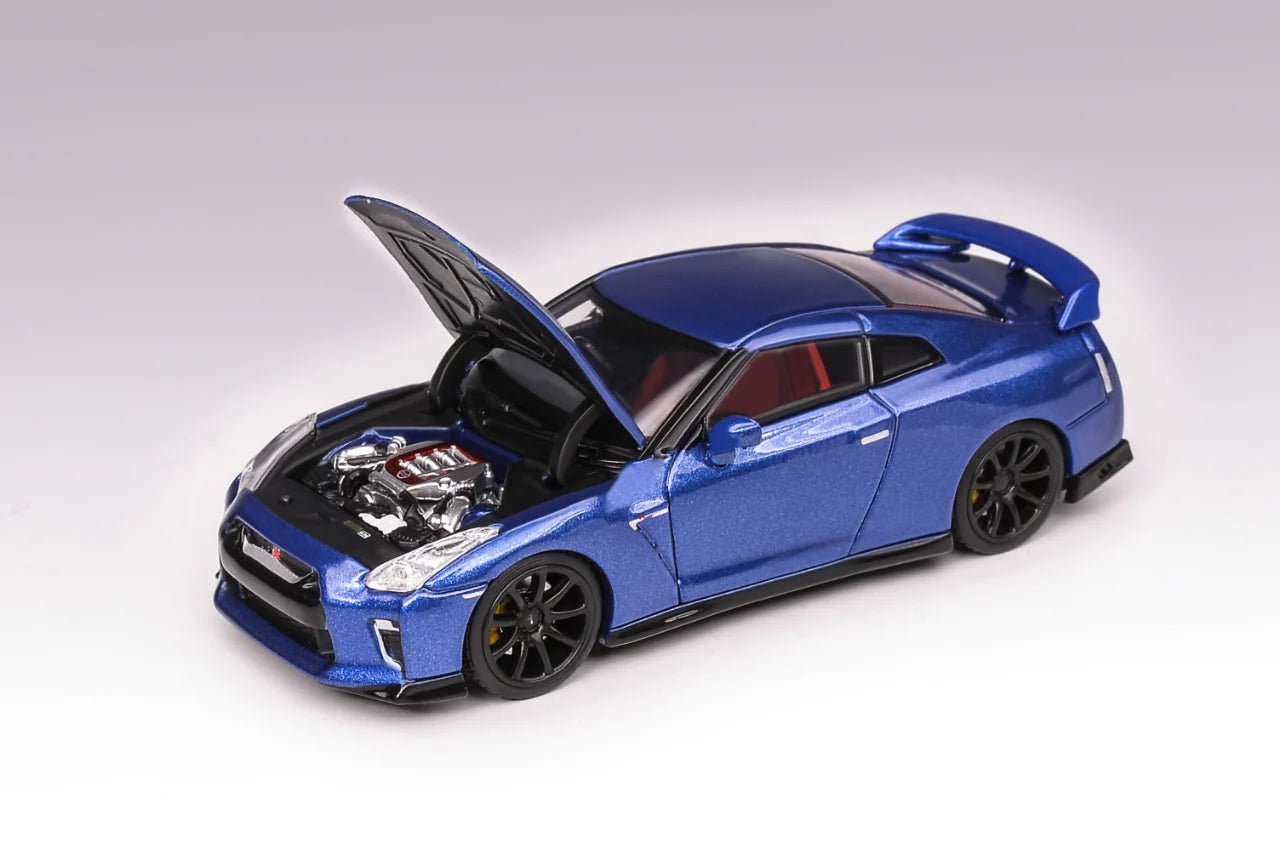 MotorHelix 1:64 Scale Diecast Nissan GT-R R35 Track Edition Model Car in Bayside Blue - Perfect for Collectors, Display, and Racing Scenes
