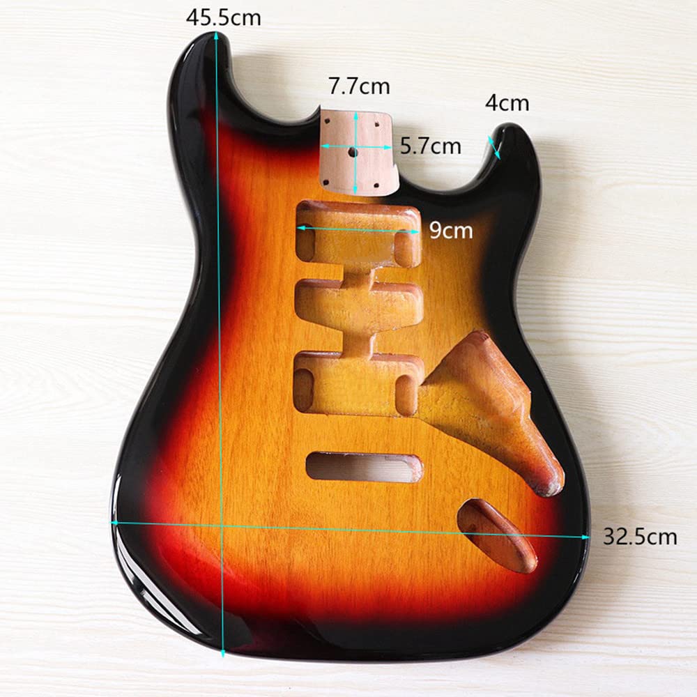 Fender ST Strat Electric Guitar Body - DIY Poplar HSH Replacement Part with Sunburst Finish | Perfect for Guitar Upgrades, Custom Builds & Repair Projects