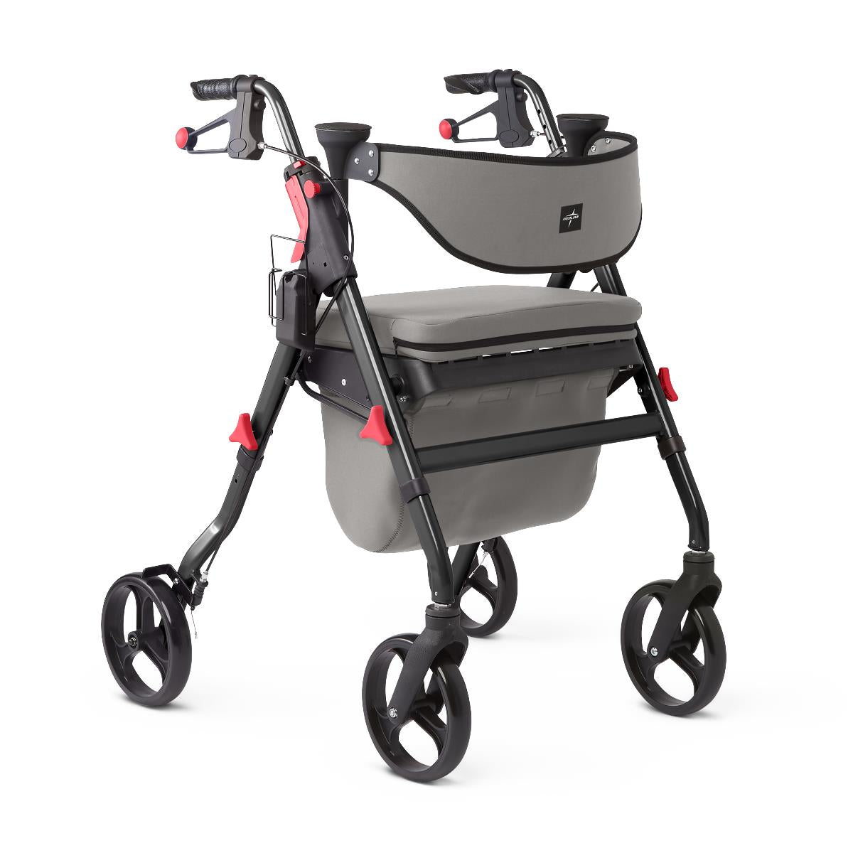 Medline Empower Rollator - Lightweight Mobility Walker with Seat, Backrest & Basket for Seniors & Adults - Ideal for Indoor & Outdoor Use, Shopping, Travel & Daily Support