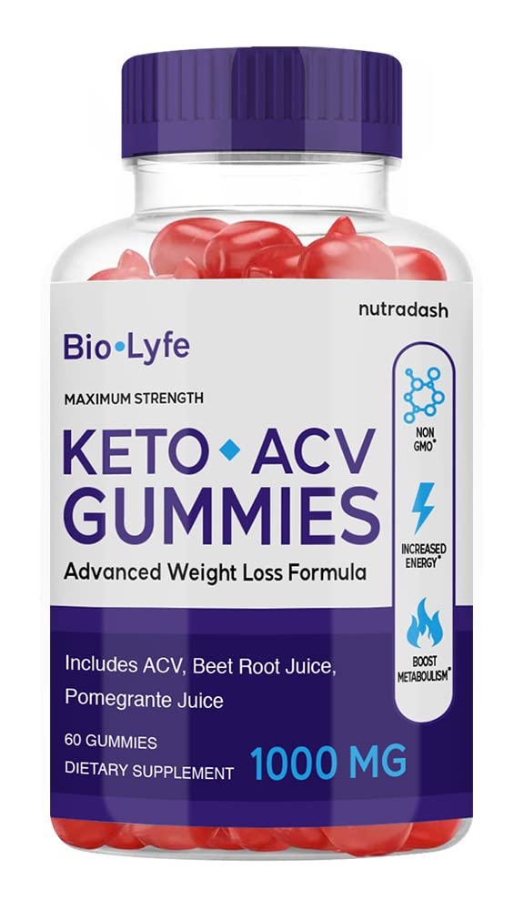Biolife Keto ACV Gummies with Apple Cider Vinegar - 60 Count (1 Month Supply) for Weight Loss & Energy Boost - Perfect for Ketogenic Diet & On-the-Go Lifestyle