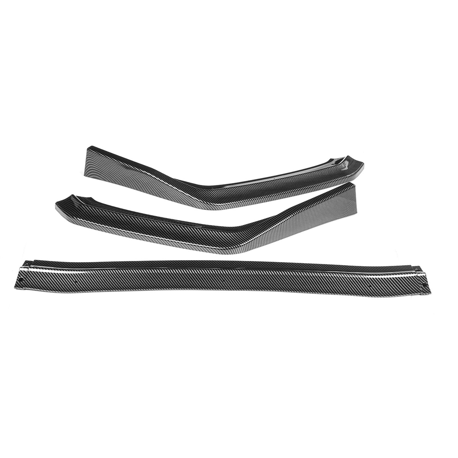 Carbon Fiber Look Car Front Bumper Lip Splitter & Chin Spoiler - 3PCS Set for Subaru WRX STI 2015-2019 | Enhanced Aerodynamics & Sporty Styling | Perfect for Racing, Car Shows & Street Performance Upgrades