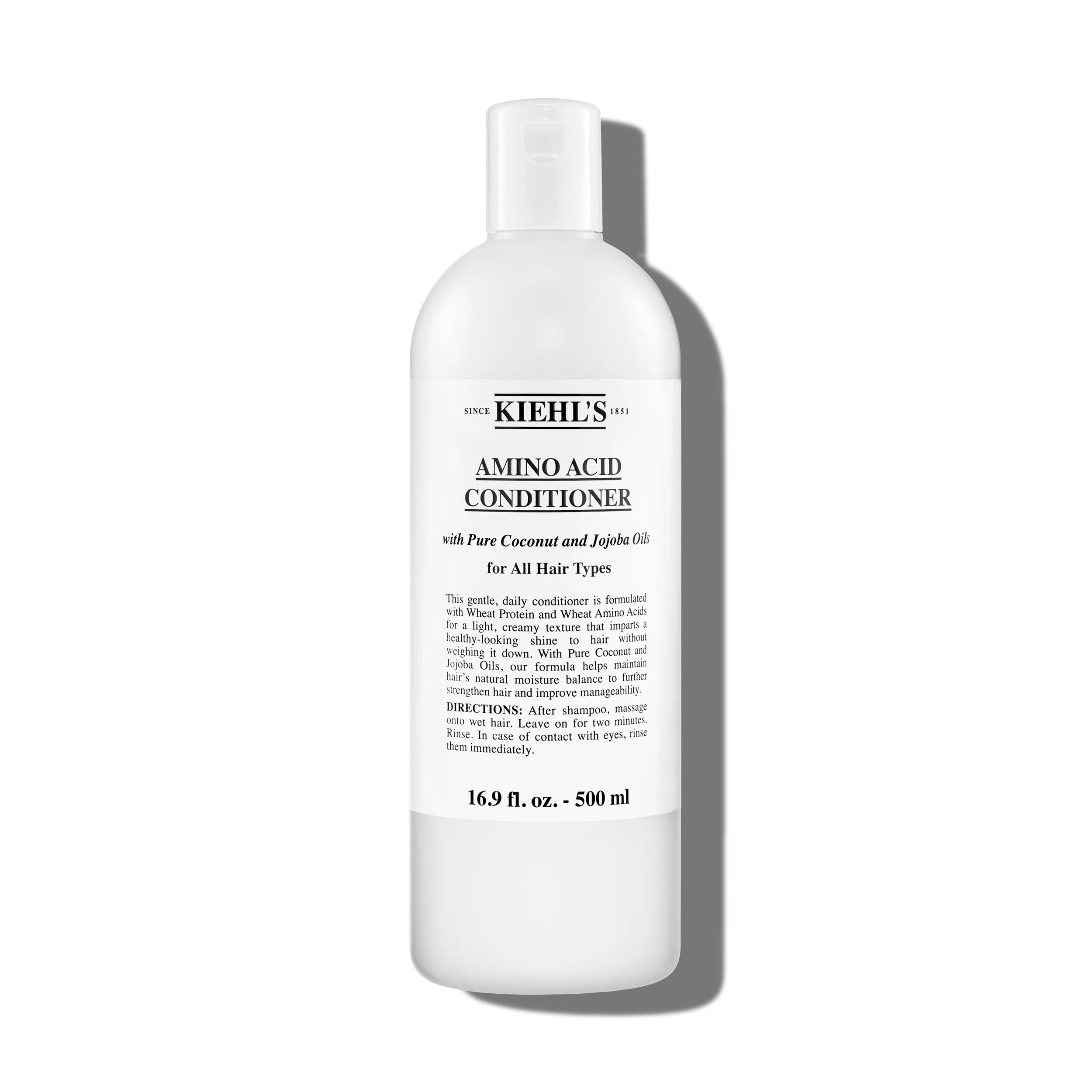 Kiehl's Amino Acid Conditioner for Hair - Strengthening & Moisturizing Treatment with Jojoba & Coconut Oil | Improves Manageability & Adds Shine | All Hair Types | Perfect for Daily Use, Damaged Hair Repair & Salon-Quality Results at Home