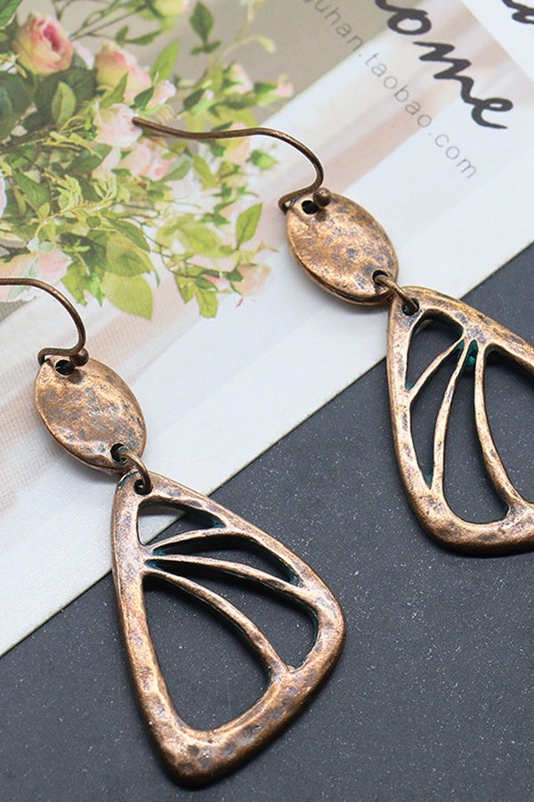 Vintage Distressed Pendant Earrings for Women - Boho Chic Retro Dangle Earrings - Perfect for Parties, Weddings & Everyday Wear