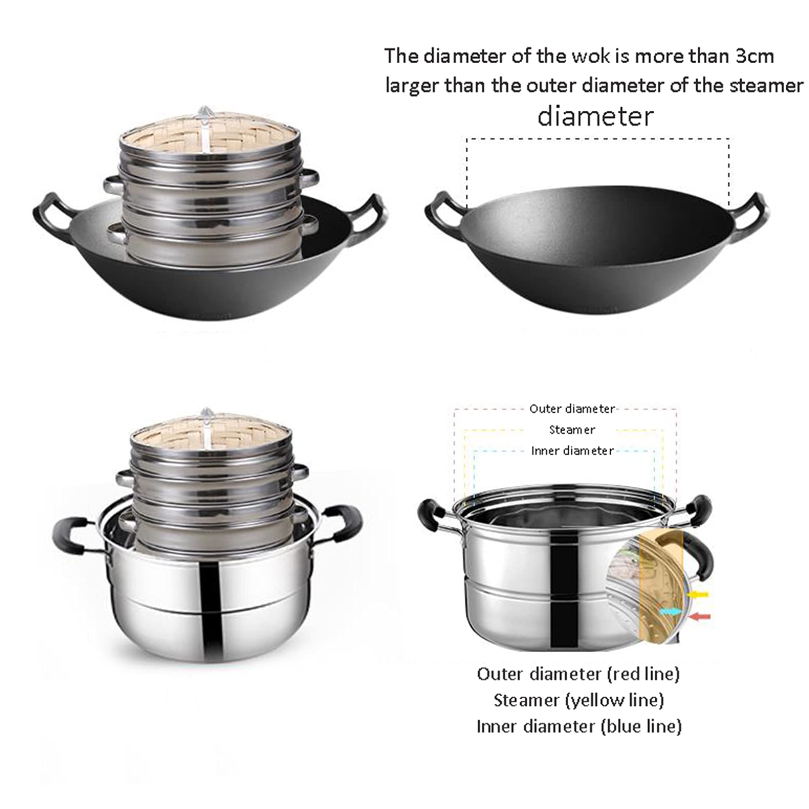 Premium Bamboo Steamer Basket - 7.9 Inch (20cm) Chinese Seiro for Dumplings, Buns & Healthy Cooking | Traditional Asian Cookware for Steaming Dim Sum, Shumai & Vegetables | Perfect for Home Kitchens & Restaurant Use