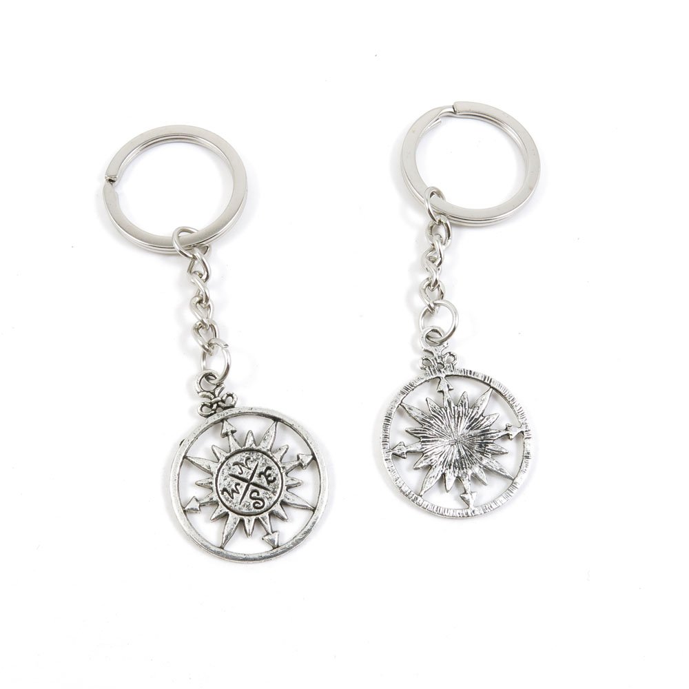 Stylish Compass Keychain - Fashion Jewelry Keyring for Car, Door & Keys - Bulk Wholesale Supplier - Perfect for Travelers, Outdoor Enthusiasts & Gift Giving
