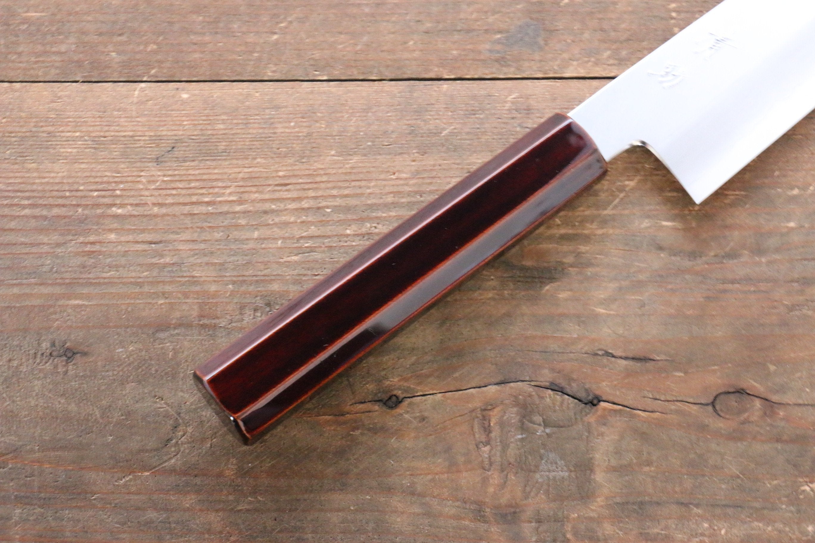 Premium Seisuke Silver Steel No.3 Bunka Knife 165mm - Japanese Kitchen Knife with Lacquered Wood Handle - Perfect for Slicing, Dicing & Precision Vegetable Cutting