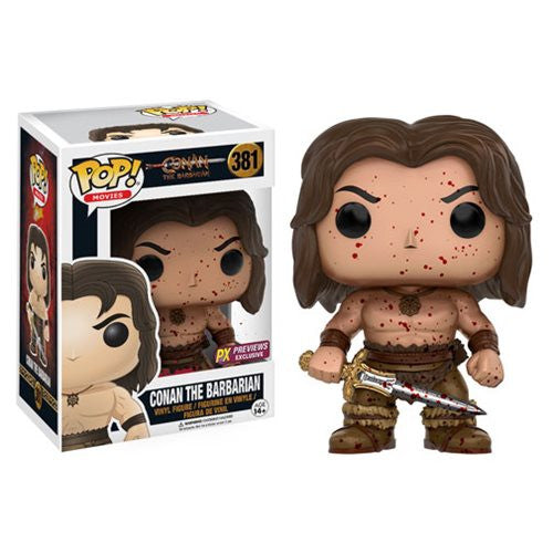 Conan the Barbarian Pop! Vinyl Figure - Bloody Exclusive Edition #381 | Collectible Action Figure for Fans & Movie Merchandise Displays