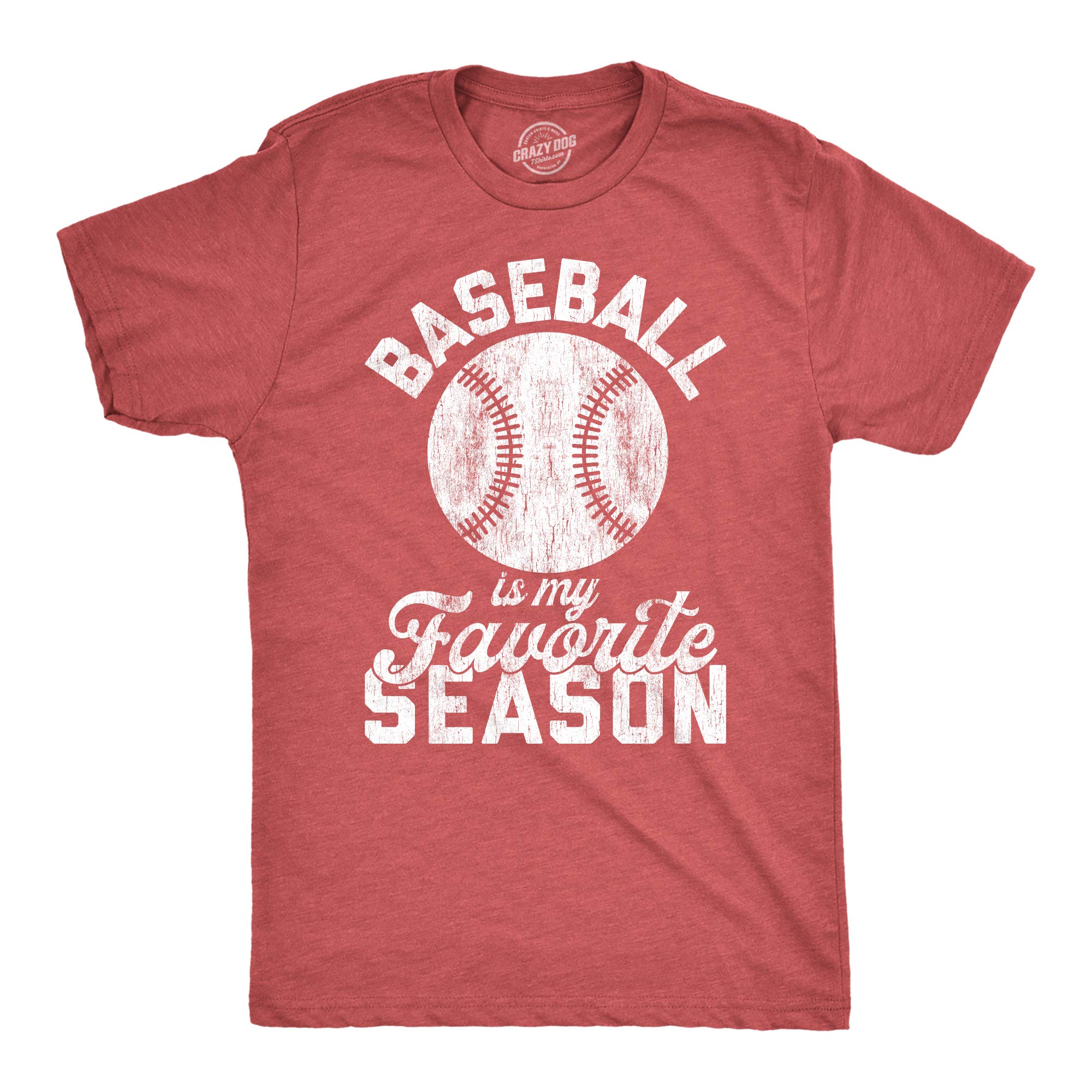 Funny Baseball T-Shirt for Men - 'Baseball is My Favorite Season' Novelty Tee - Perfect for Summer Sports, Softball Games & Casual Wear