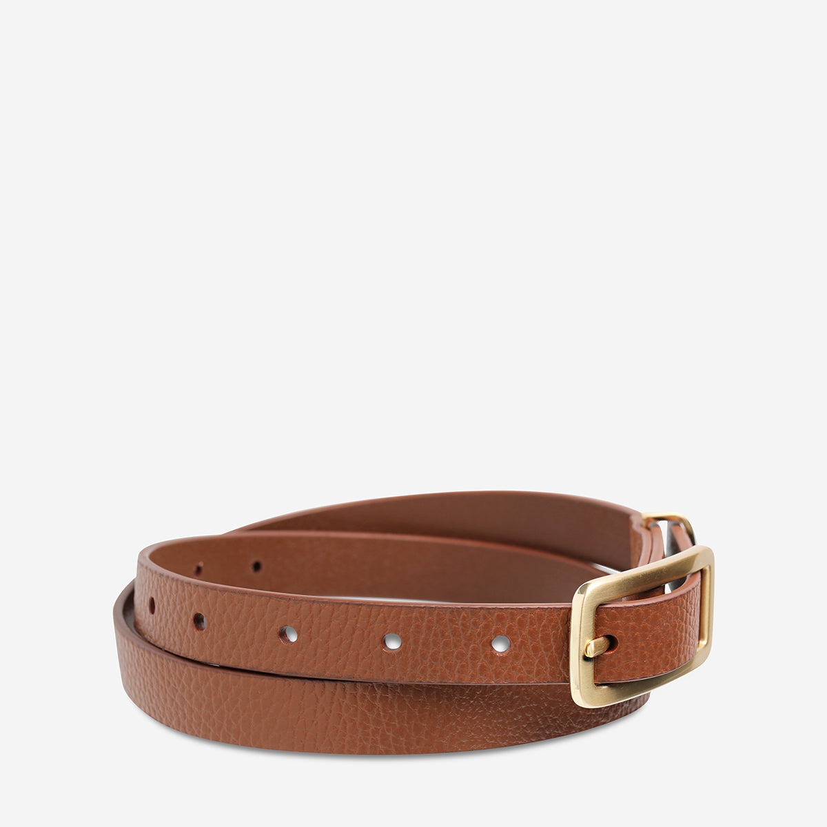 Muse Belt for Women - Stylish Tan & Gold Waist Belt - Perfect for Dresses, Jeans, and Office Outfits