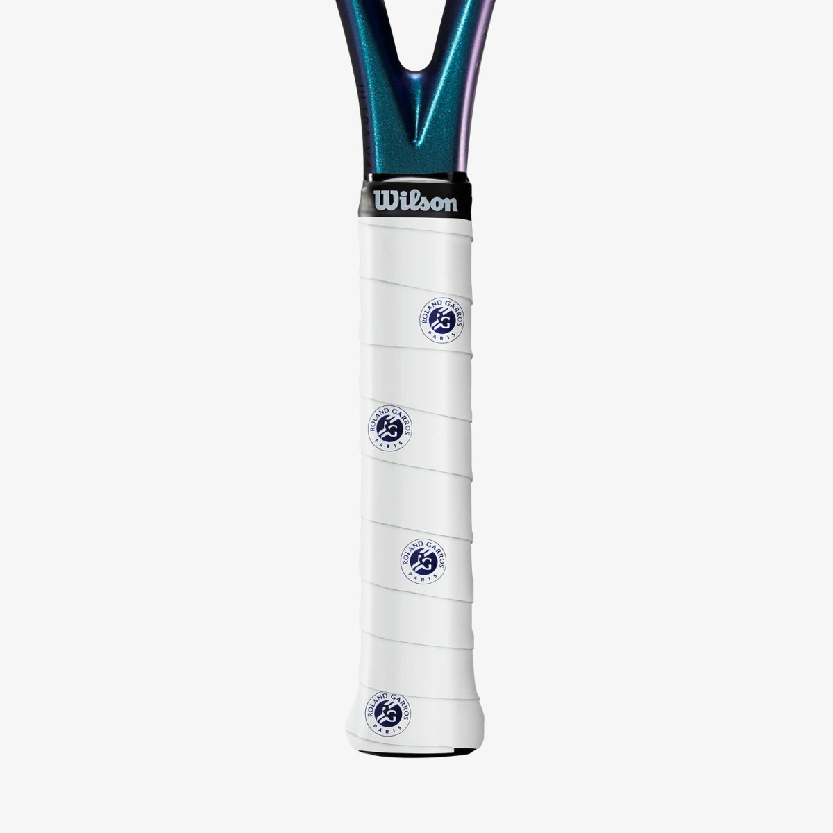 Wilson Roland Garros Overgrip - Premium Tennis Grip Tape (White/Blue) for Enhanced Comfort & Sweat Absorption | Perfect for Tennis, Pickleball & Racquet Sports Accessories