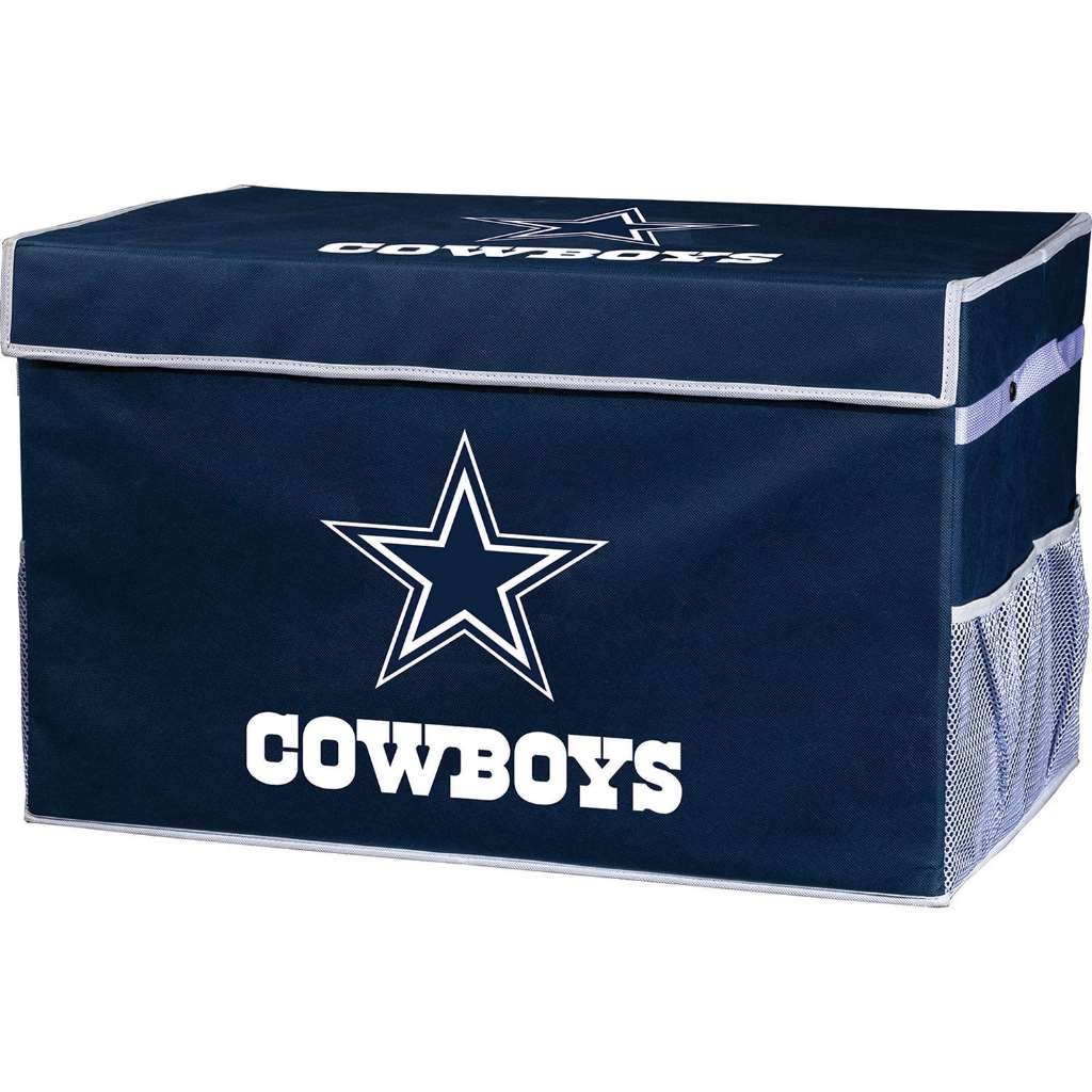 Franklin Sports NFL Storage Footlocker Bins - Large Folding Organizer Containers for Office, Bedroom & Living Room - Team Logo Décor - Space Saving Storage Solution for Sports Gear, Toys & Home Organization