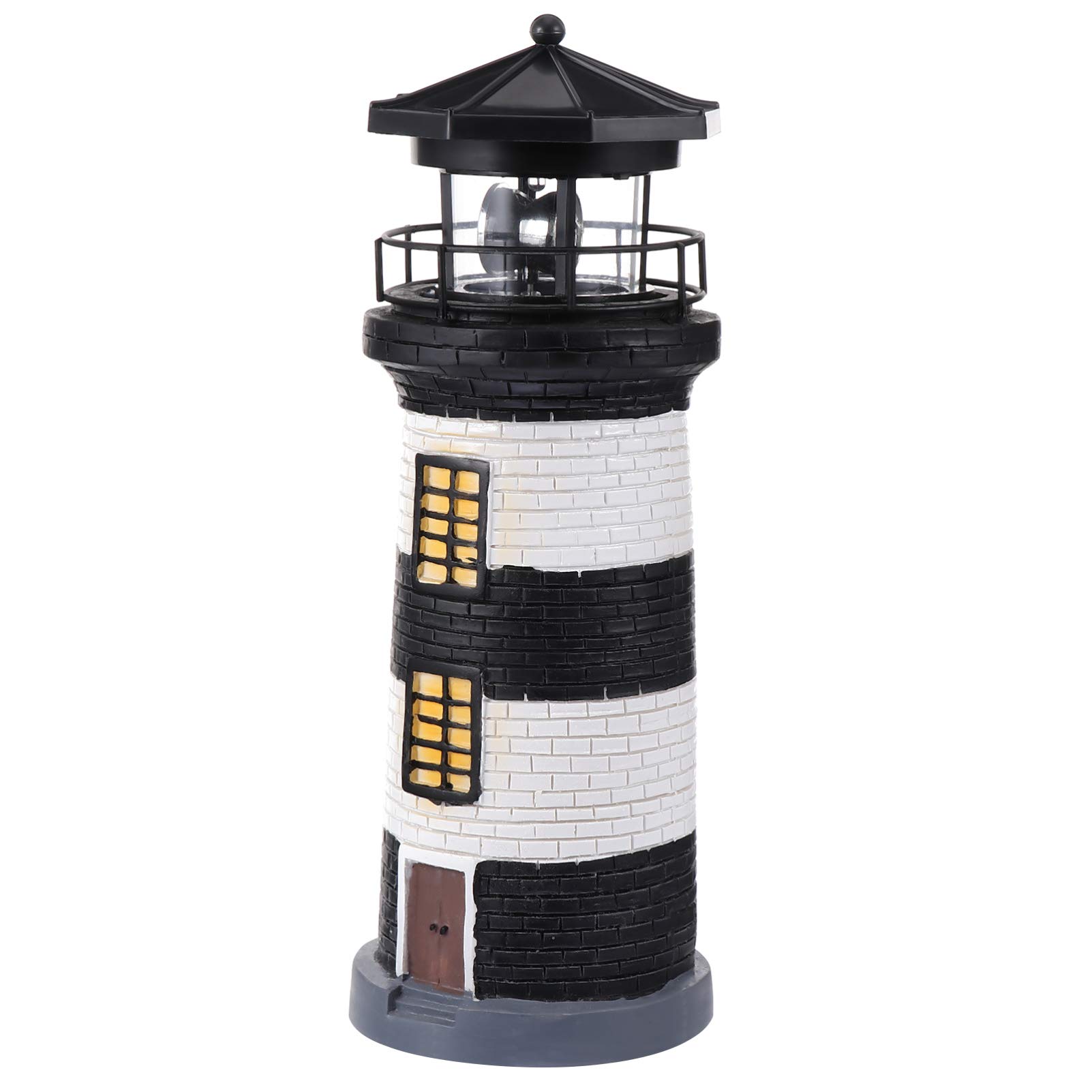Solar Powered Rotating Lighthouse LED Light - Waterproof Outdoor Garden Decor for Patio, Lawn, Courtyard | Perfect for Landscape Lighting, Backyard Decoration & Nighttime Ambience
