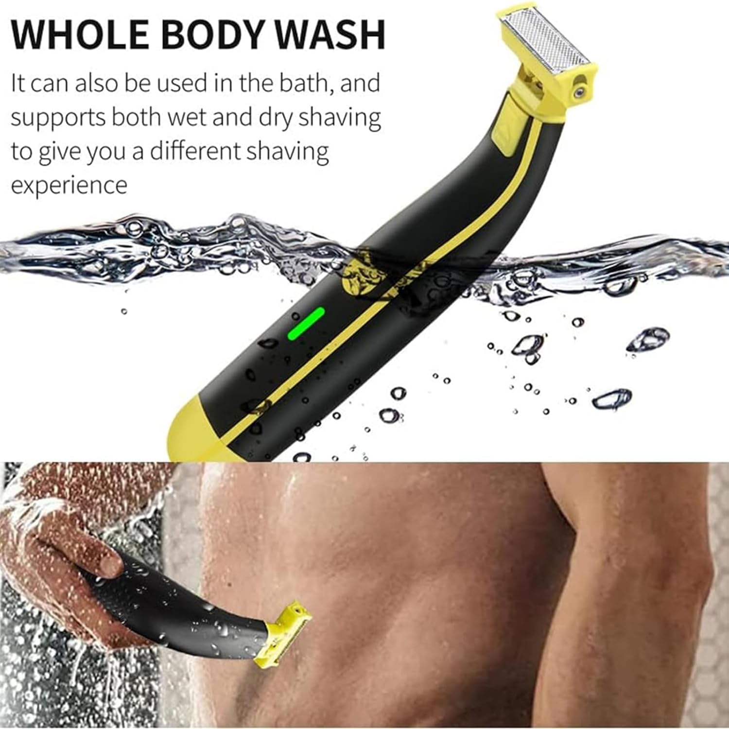 Men's Rechargeable Wet & Dry Electric Shaver - Fast Shaving with Powerful Motor, Non-Slip Grip & Durable Design - Includes Electric Shaver Cleaner - Perfect for Travel, Gym & Daily Grooming (Model #10)