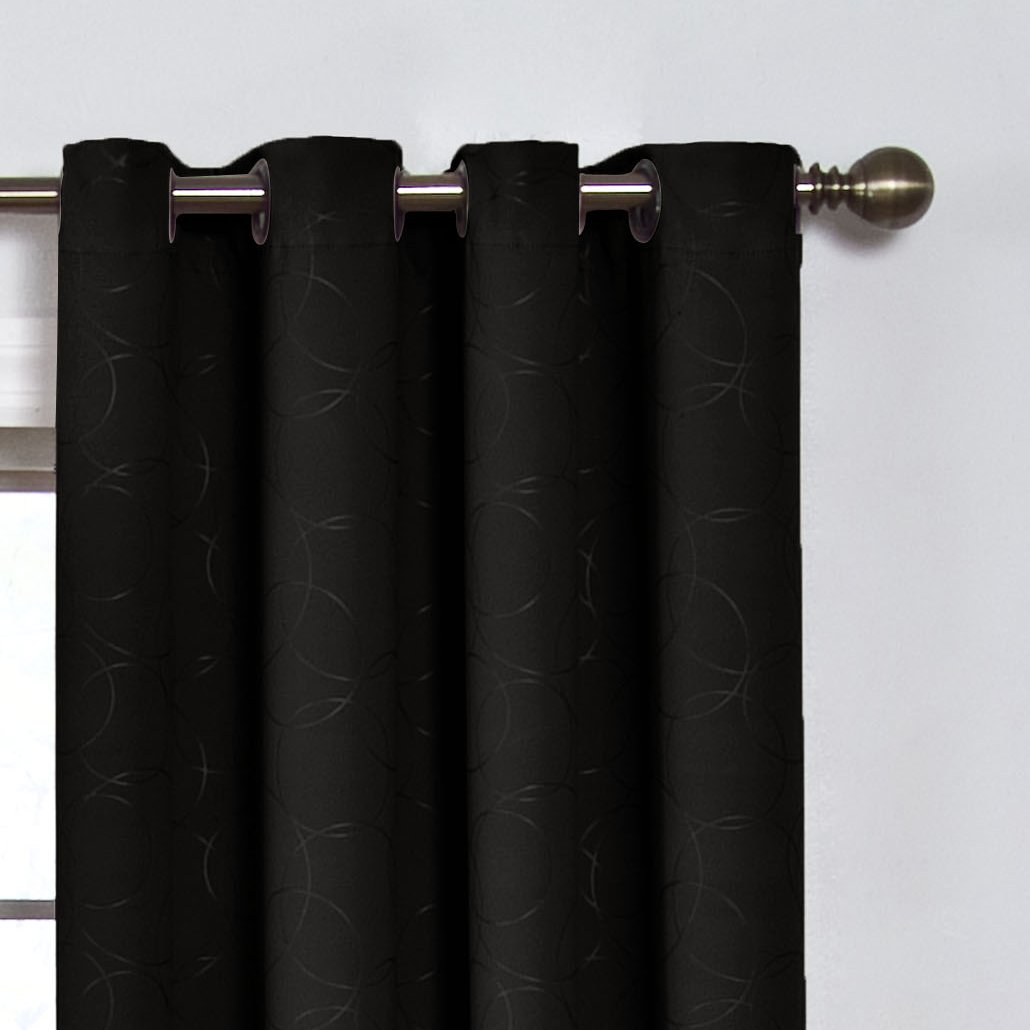 Blackout Thermal Insulated Grommet Curtains for Bedroom & Living Room - Noise Reducing, Energy Efficient Window Drapes (1 Panel) - Perfect for Home Theater, Nursery & Office Privacy