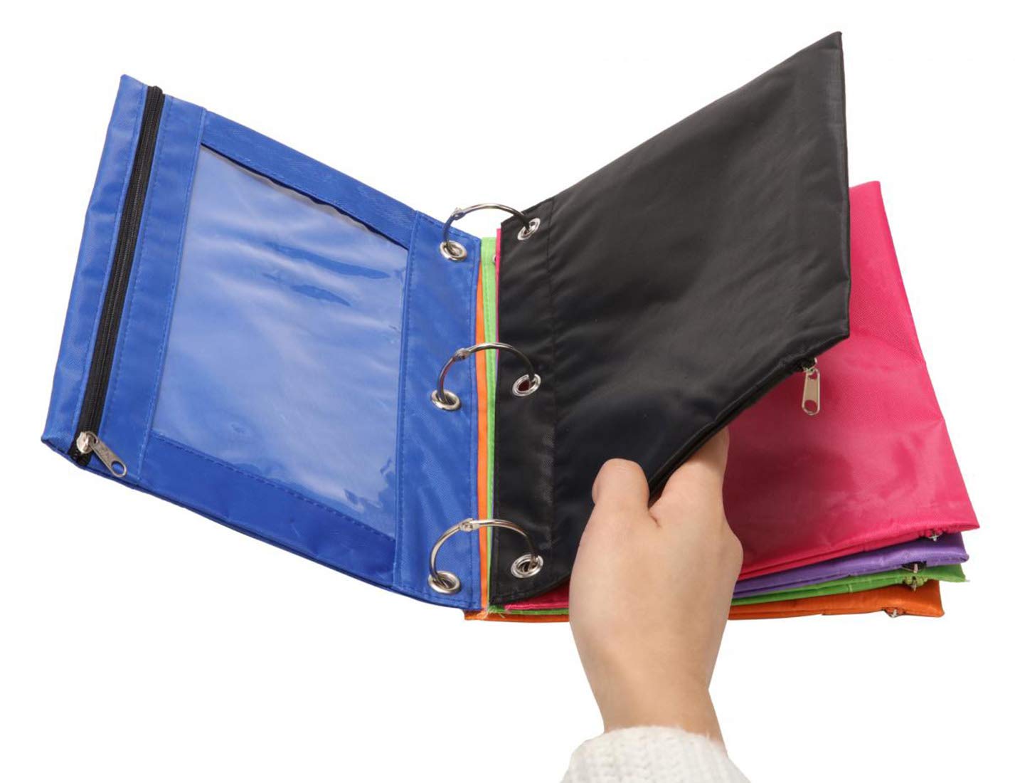 20 Pack Zippered 3-Ring Binder Pouch with Clear Window - School & Office Supplies for Pencils, Pens & Classroom Organization - Perfect for Students, Teachers & Backpack Storage