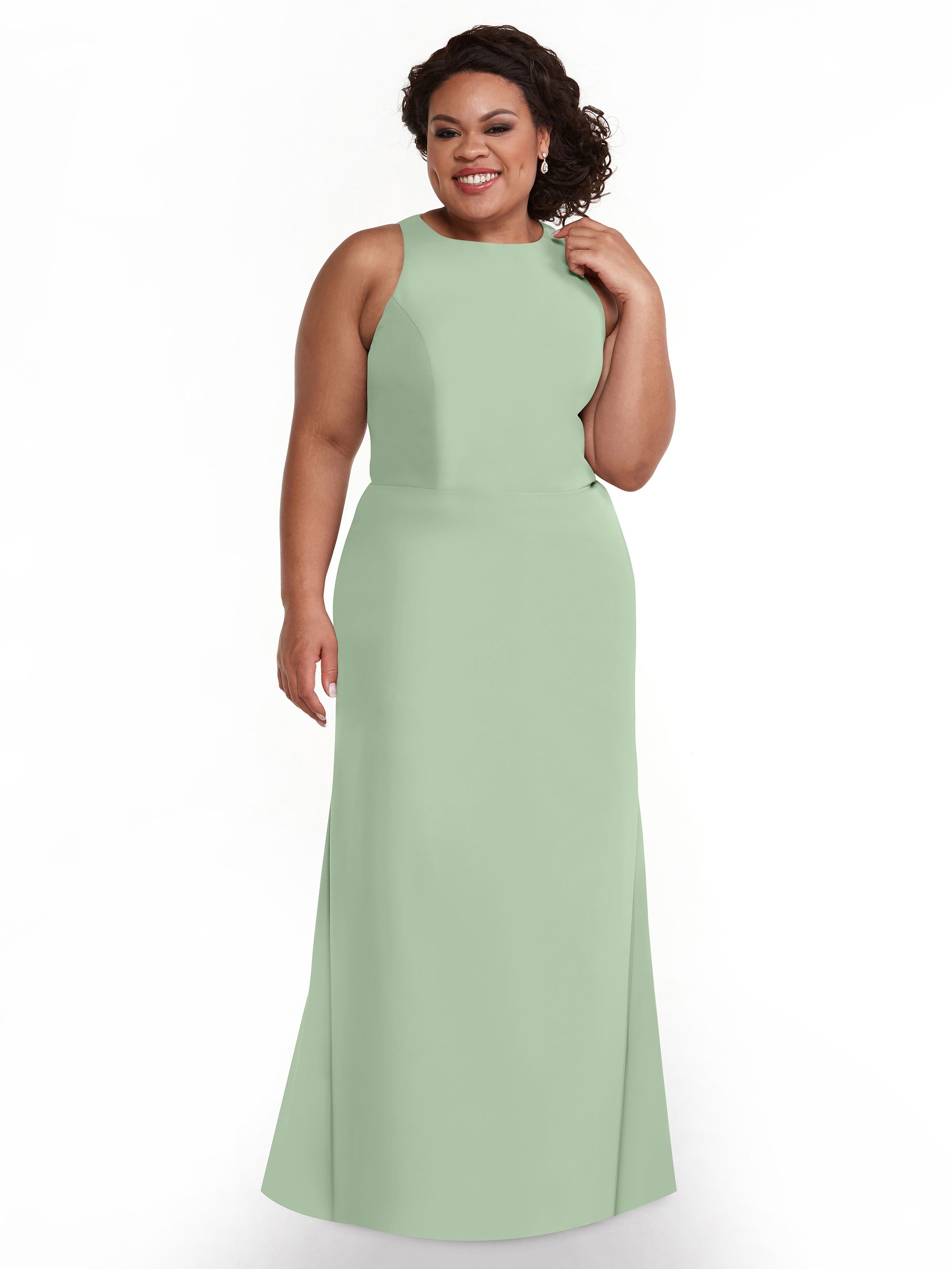 Elegant 80175 Chiffon A-Line Bridesmaid Dress with Plunging Halter Neckline - Perfect for Weddings, Formal Events & Special Occasions