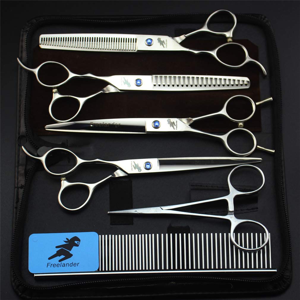 Left Hand Pet Grooming Scissors Set - 7