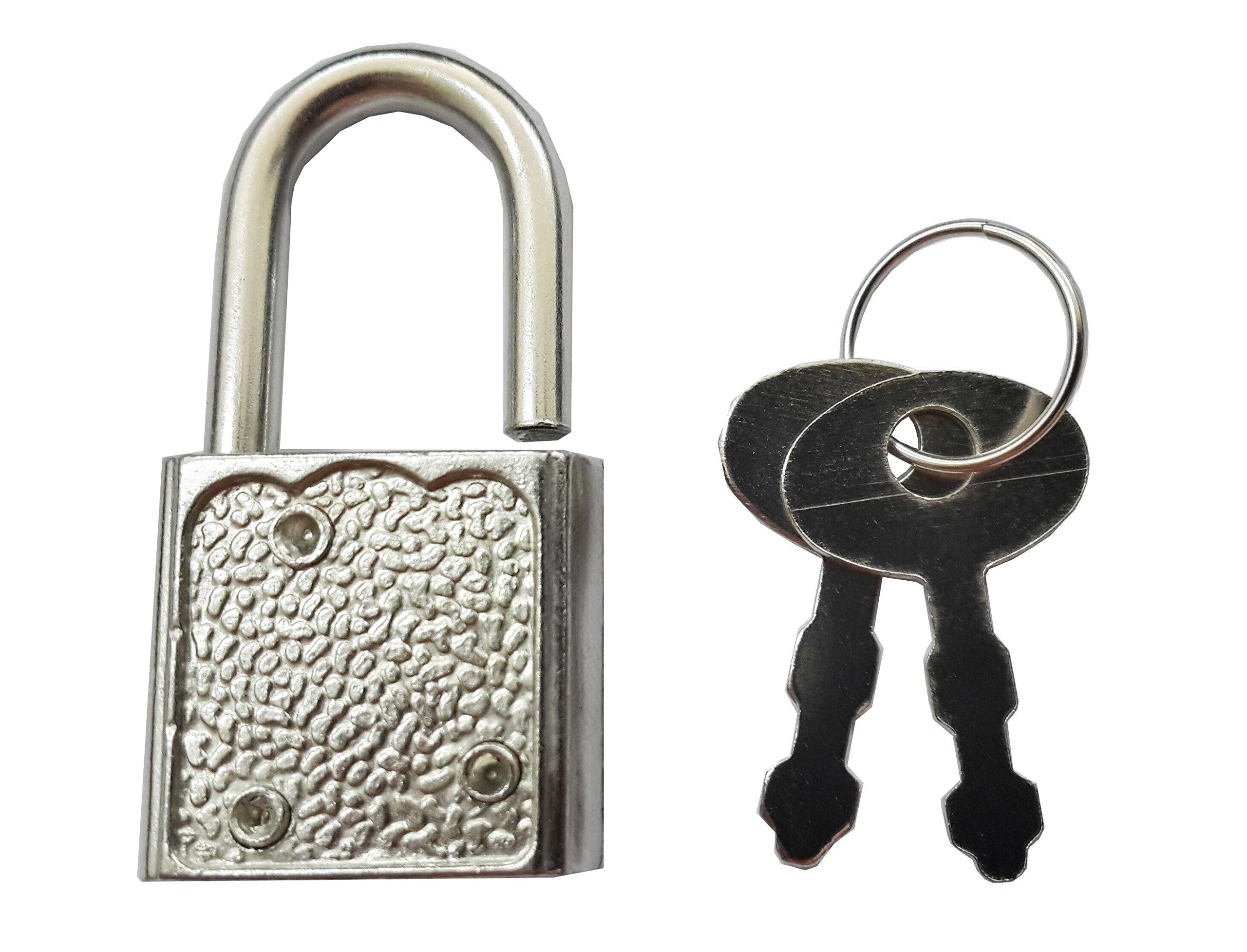 FixtureDisplays® 8-Pack Small Metal Padlocks - Mini Keyed Locks for Luggage, Suitcases, Toolboxes, Diary & Craft Boxes - Secure Storage & Travel Accessories (Model 11040LOCK)