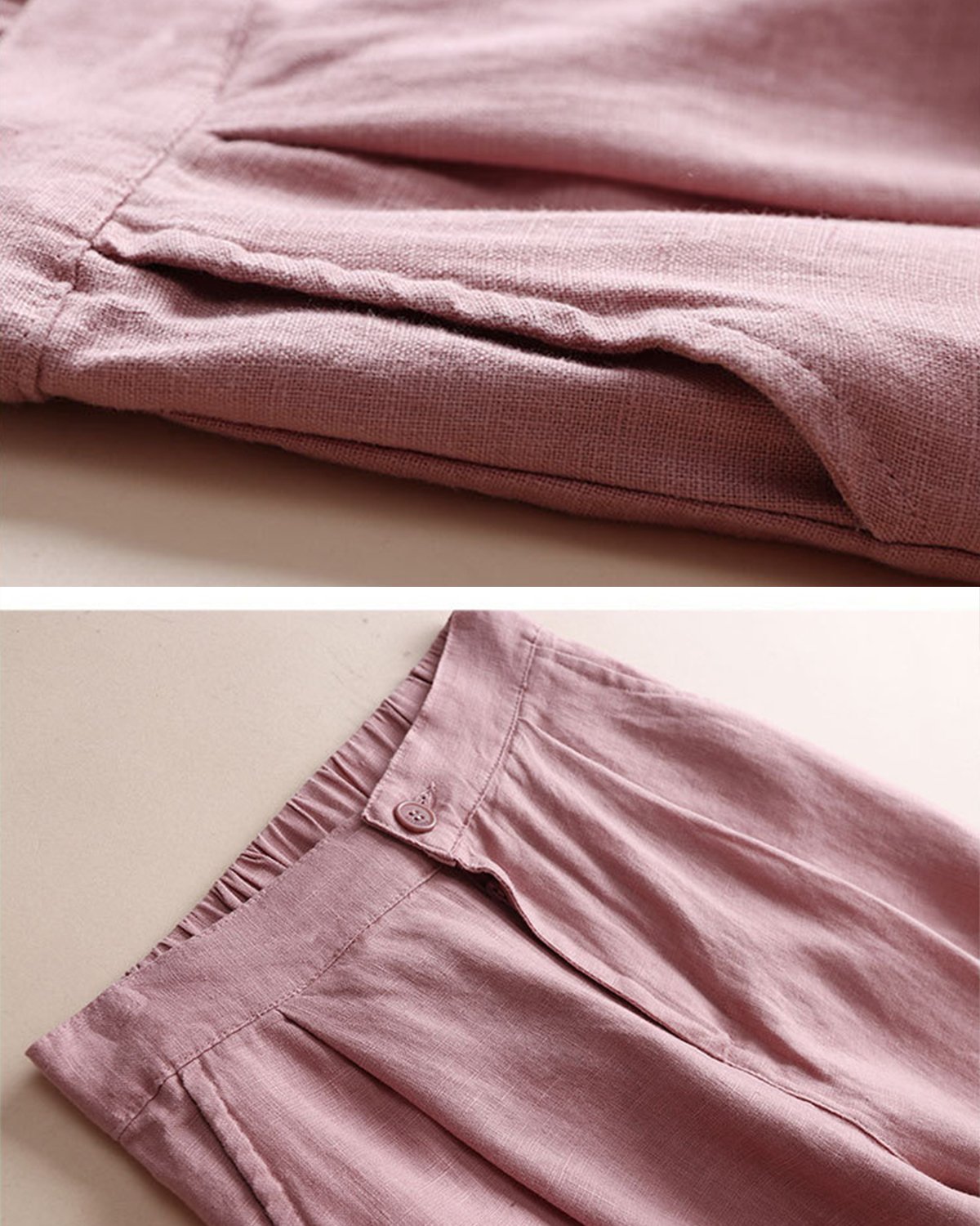 Women's 100% Linen Wide Leg Pants - Summer Casual Cropped Palazzo Beach Pants | 2025 Trendy Outfit for Vacation, Travel & Boho Style